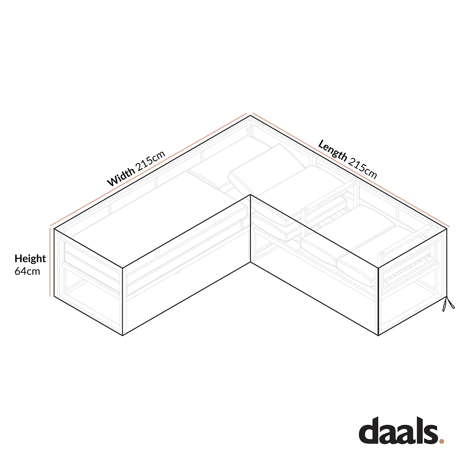 Cover for Albany Aluminium Corner Sofa Set - Image 3
