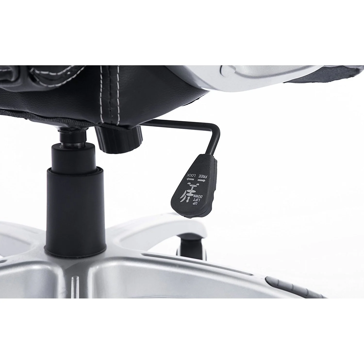 DaAls Racing Sport Swivel Office Chair in Black & White - Image 8