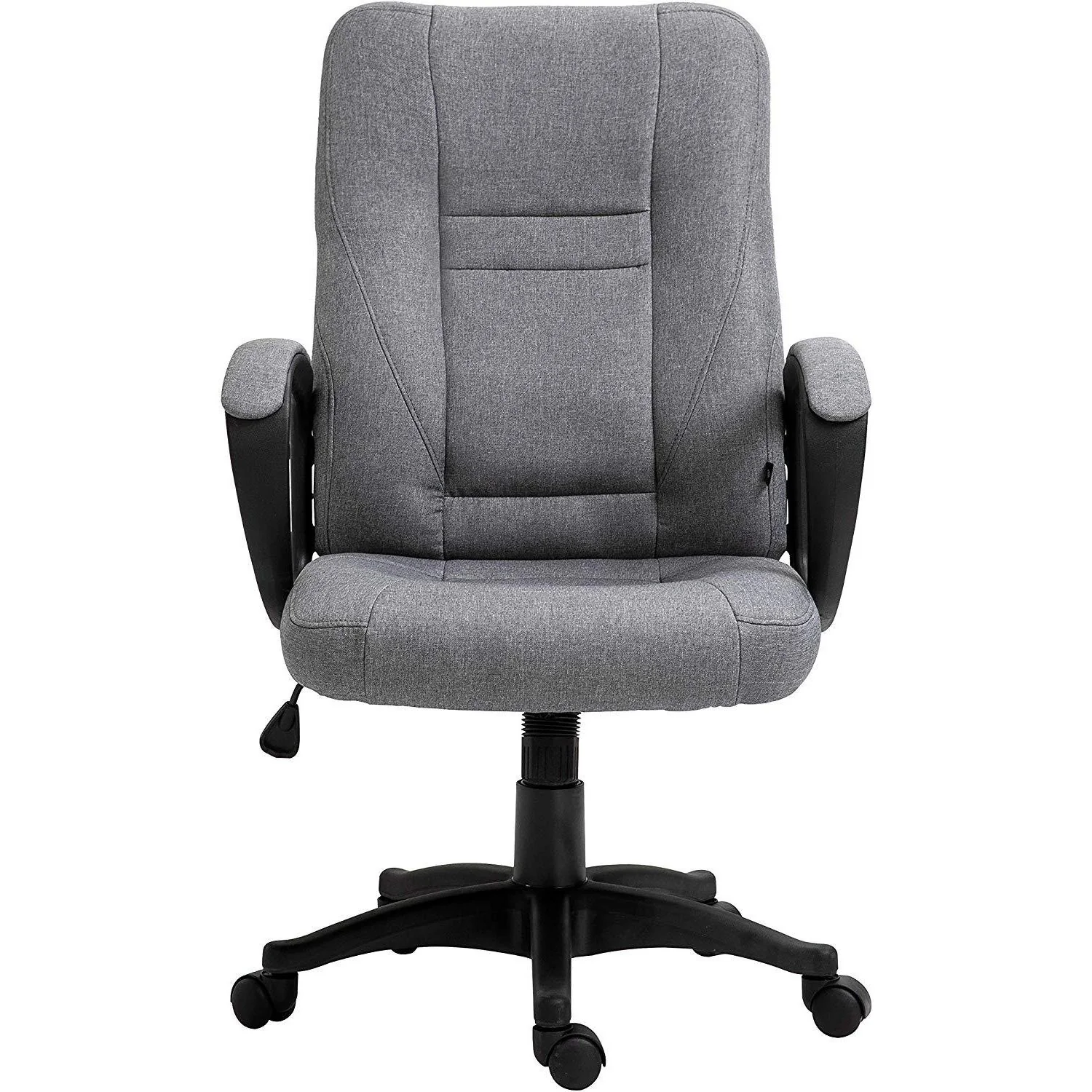 Swivel Office Desk Chair MO19 Grey Fabric - Image 5