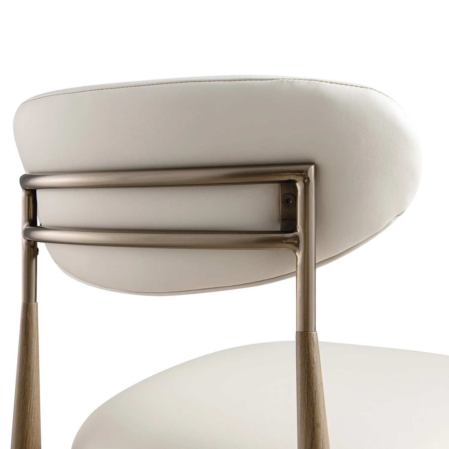 Dagmar Set of 2 Dining Chairs, Beige Faux Leather | Silver Oak Frame - Image 15