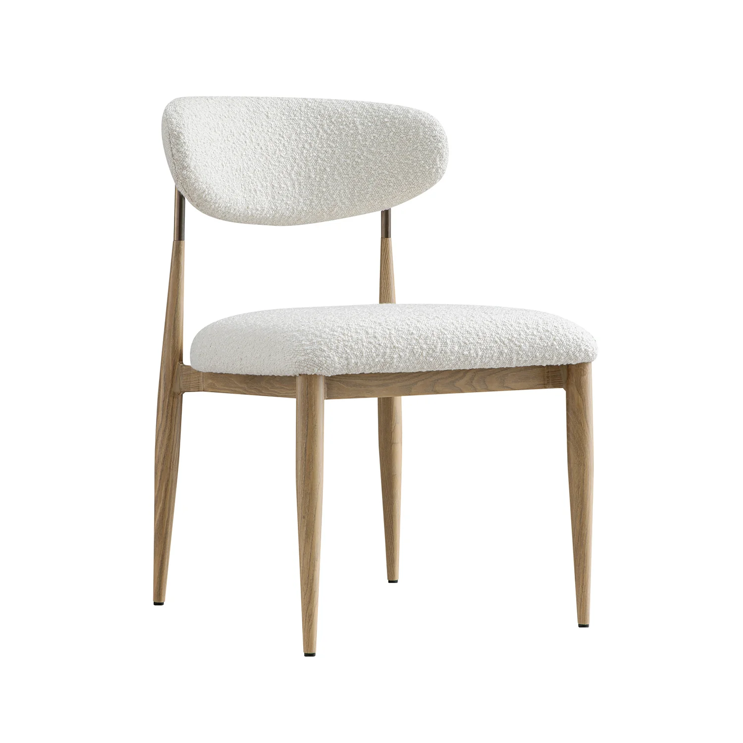 Dagmar Set of 2 Dining Chairs, Ecru Boucle | Natural Frame - Image 11