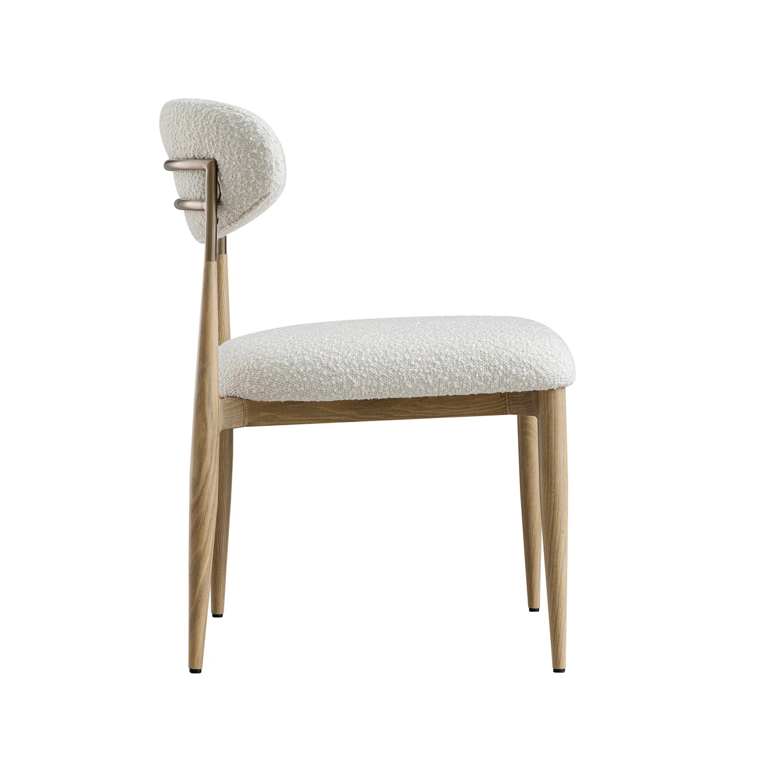 Dagmar Set of 2 Dining Chairs, Ecru Boucle | Natural Frame - Image 12