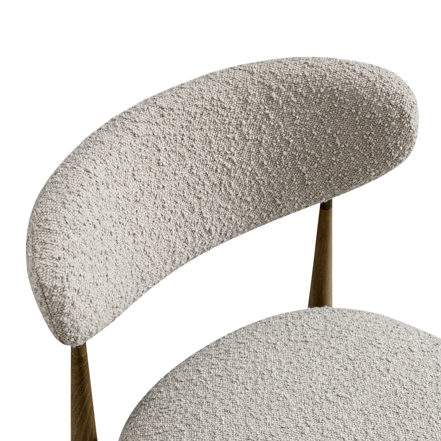 Dagmar Set of 2 Dining Chairs, Light Taupe Boucle | Silver Oak Frame - Image 15