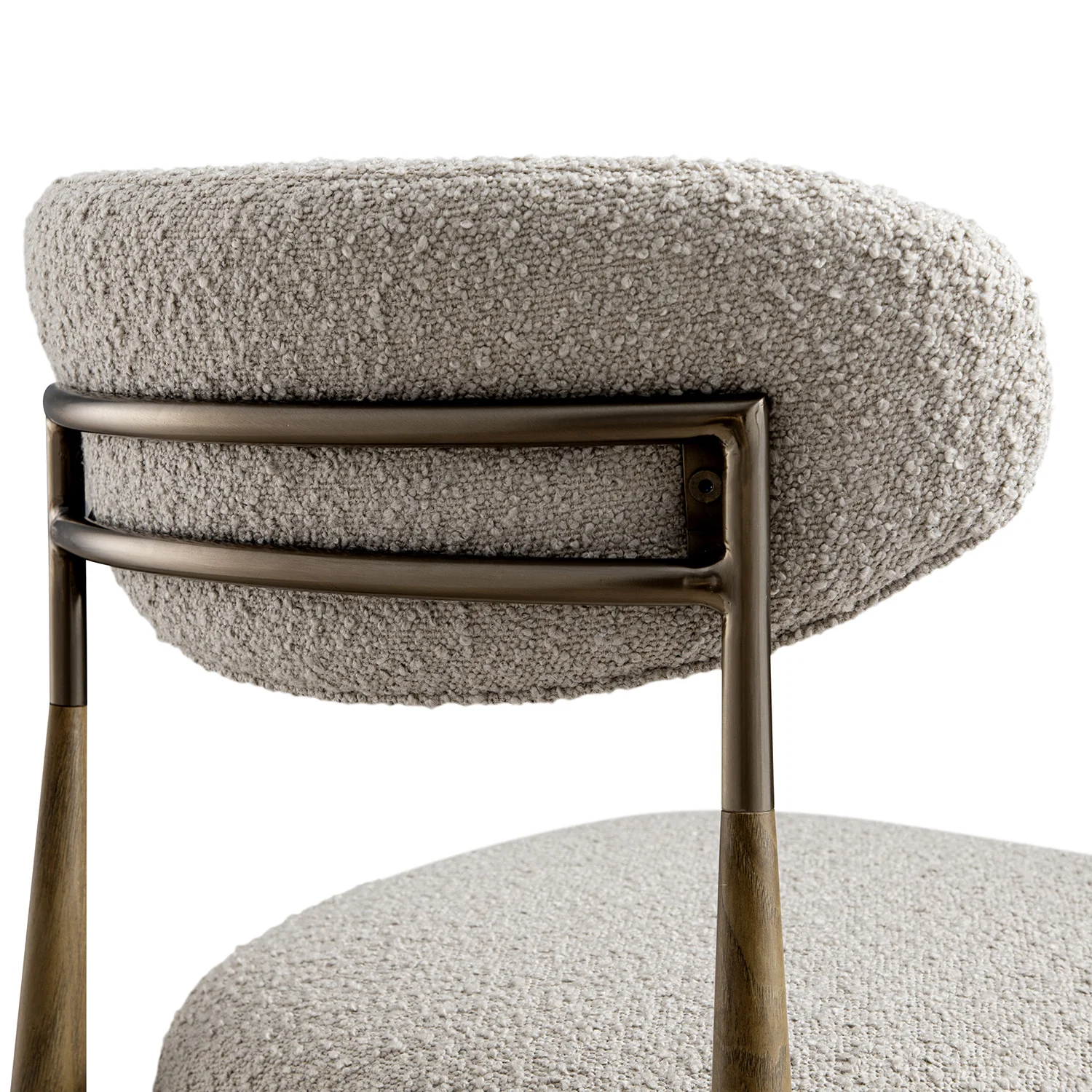 Dagmar Set of 2 Dining Chairs, Light Taupe Boucle | Silver Oak Frame - Image 16