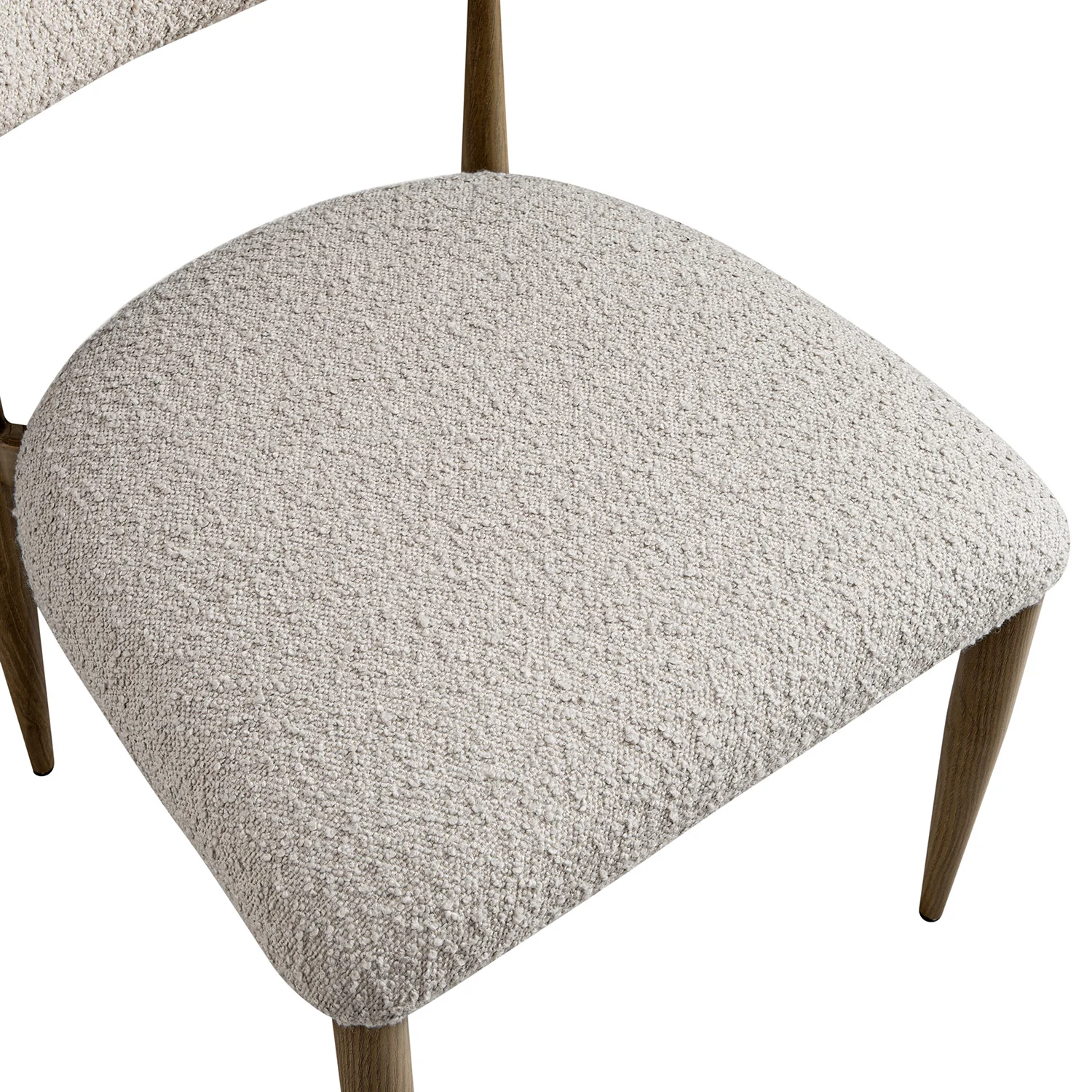 Dagmar Set of 2 Dining Chairs, Light Taupe Boucle | Silver Oak Frame - Image 17