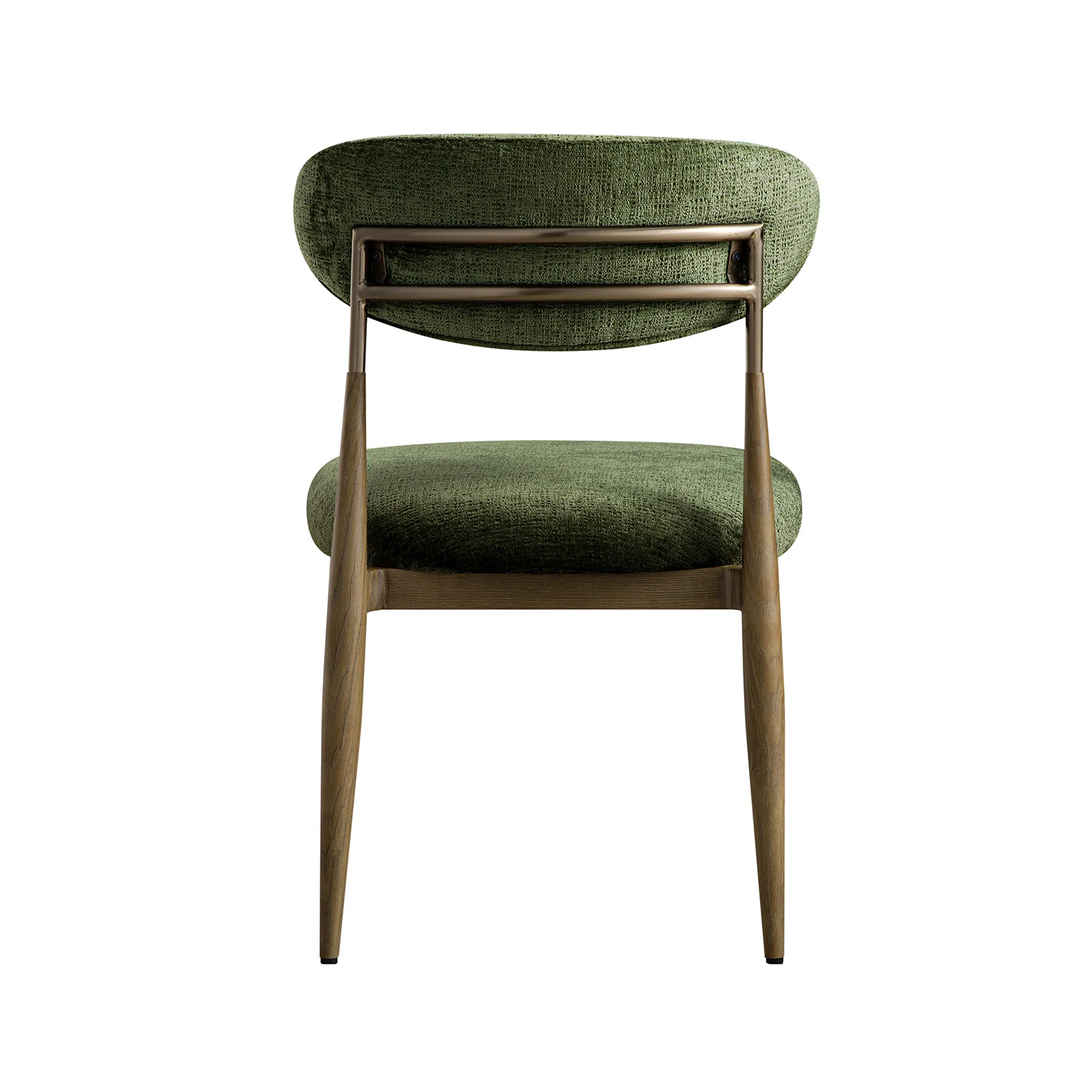 Dagmar Set of 2 Dining Chairs, Moss Chenille | Silver Oak Frame - Image 14