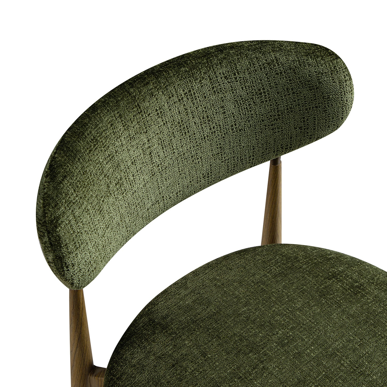 Dagmar Set of 2 Dining Chairs, Moss Chenille | Silver Oak Frame - Image 15