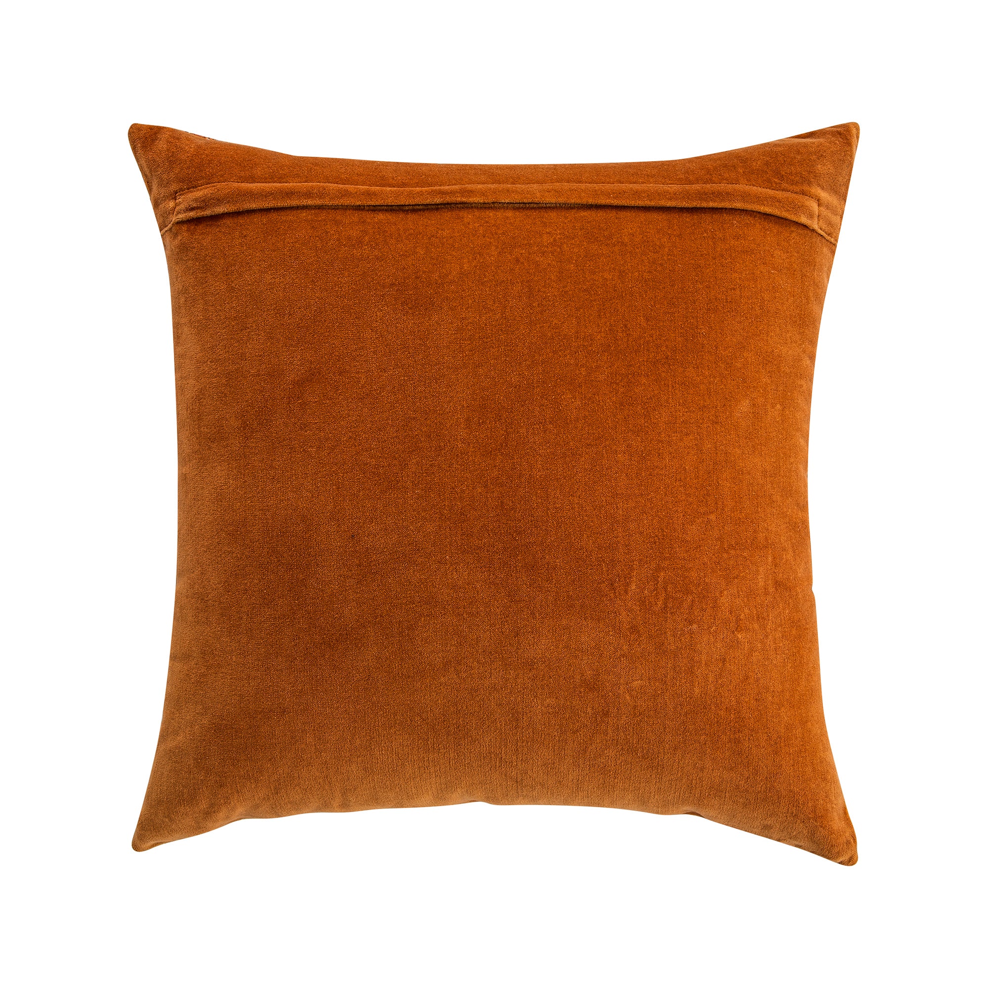 Damask Burnt Orange Wool Embroidered Cushion - Image 2
