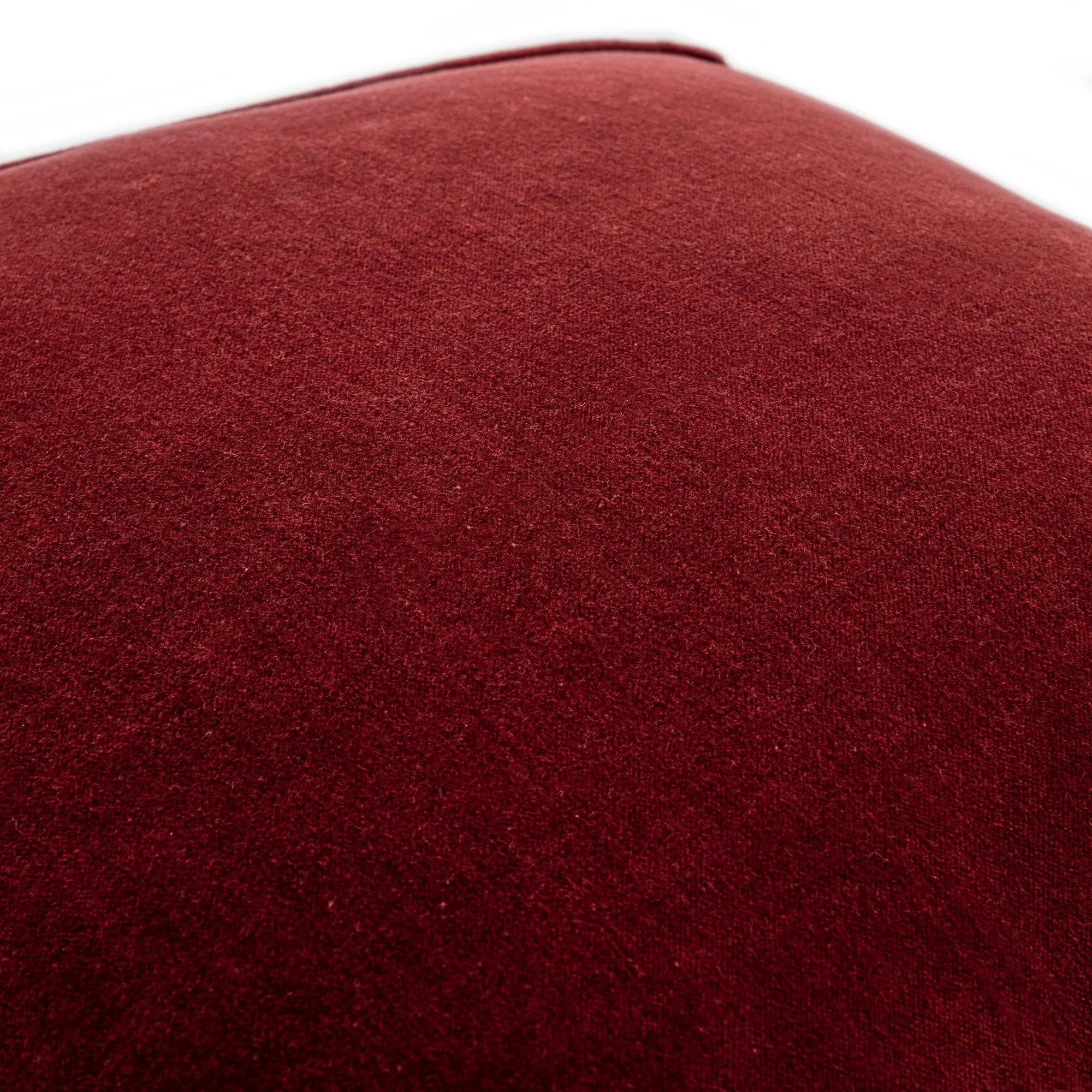 Damask Scarlet Red Wool Embroidered Cushion - Image 7
