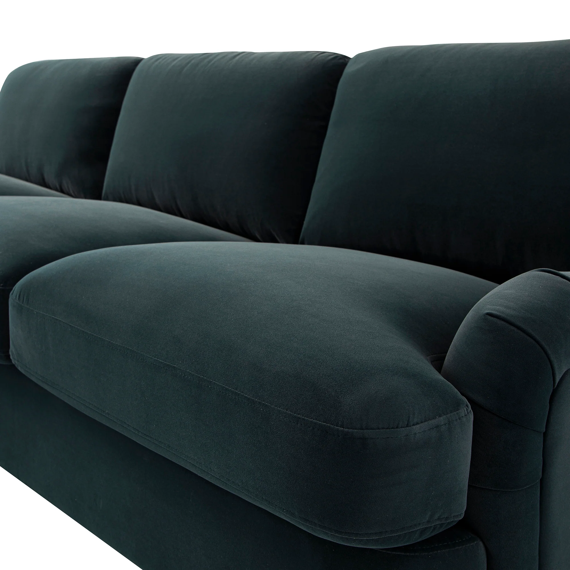 Daphnis Aegean Blue Velvet Sofa Bed, Grande Chaise Left Hand Facing - Image 19