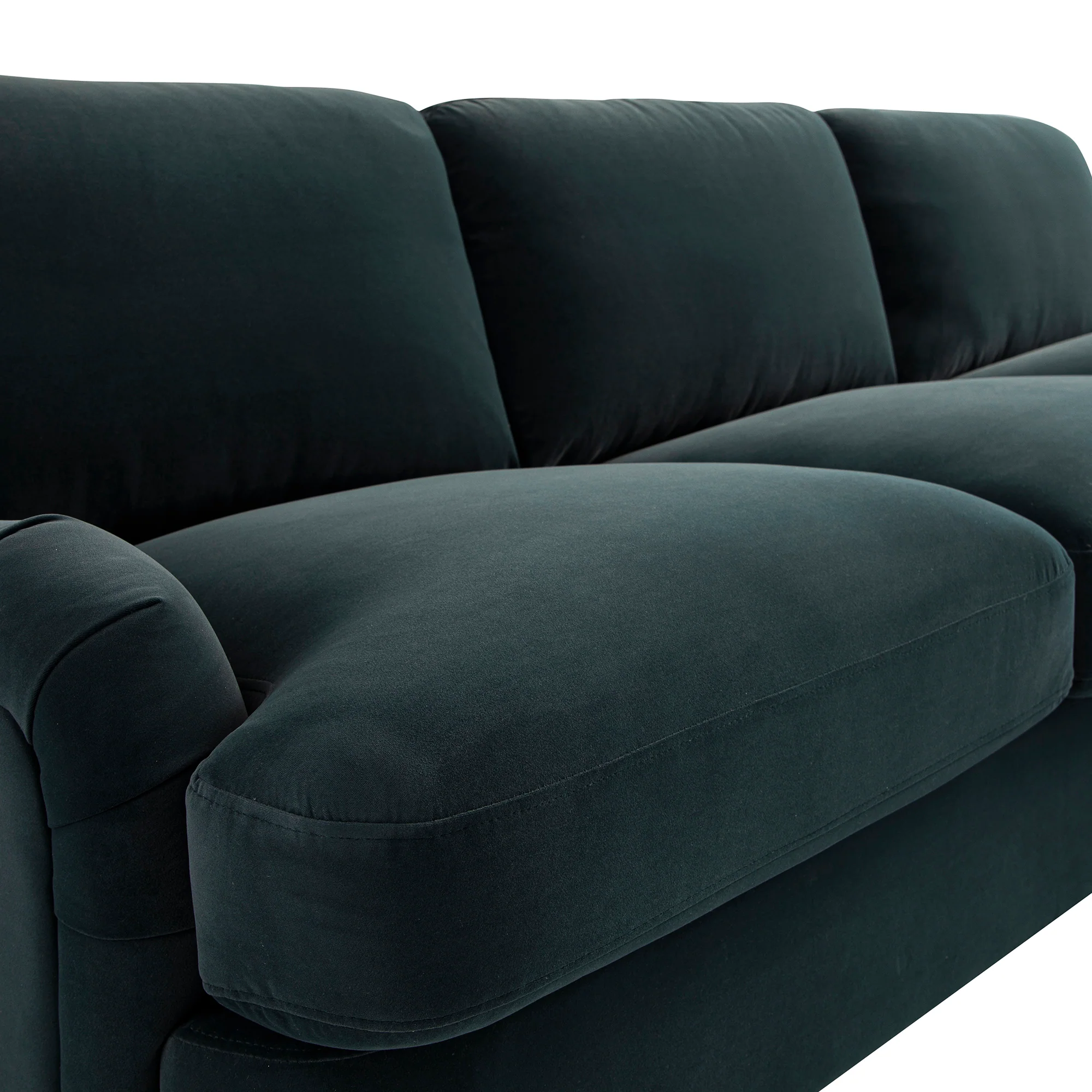 Daphnis Aegean Blue Velvet Sofa Bed, Grande Chaise Right Hand Facing - Image 18