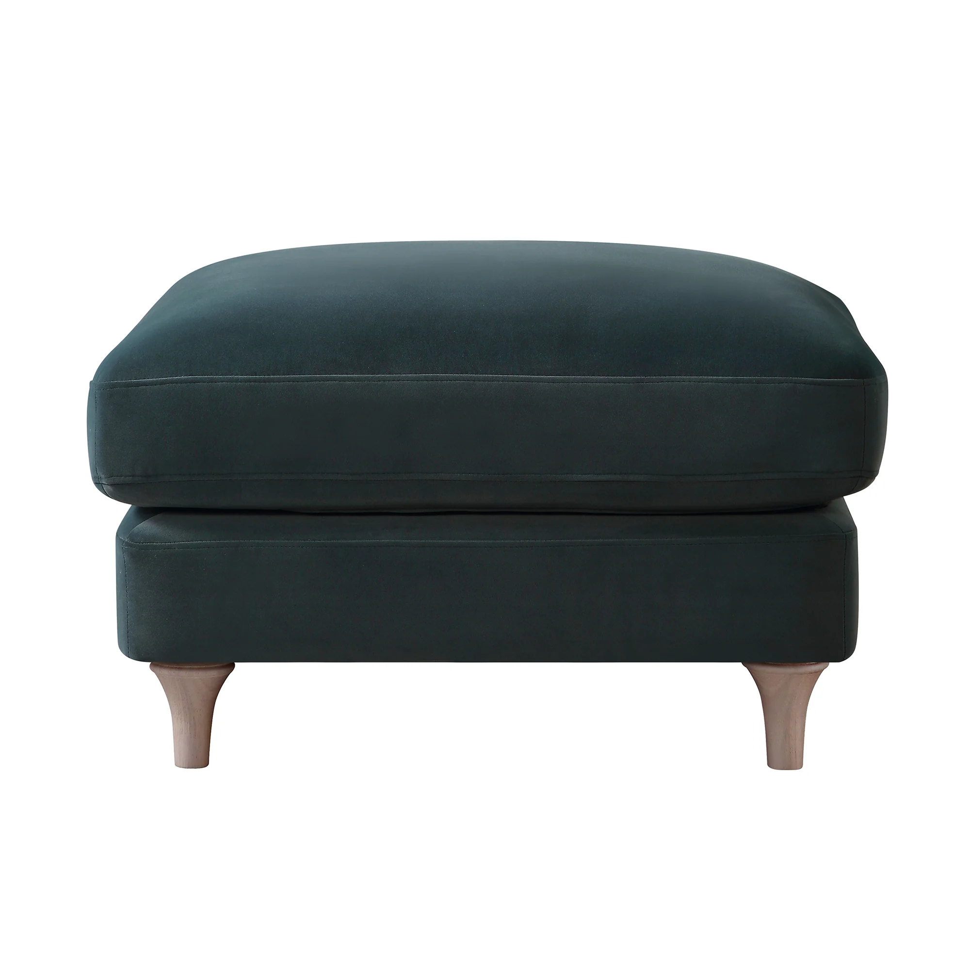 Daphnis Aegean Blue Velvet Sofa, Footstool - Image 5