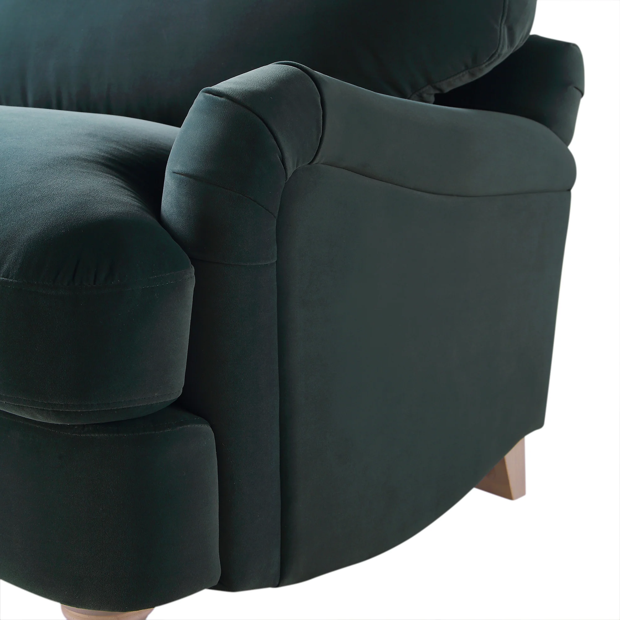 Daphnis Aegean Blue Velvet Sofa, Loveseat - Image 10