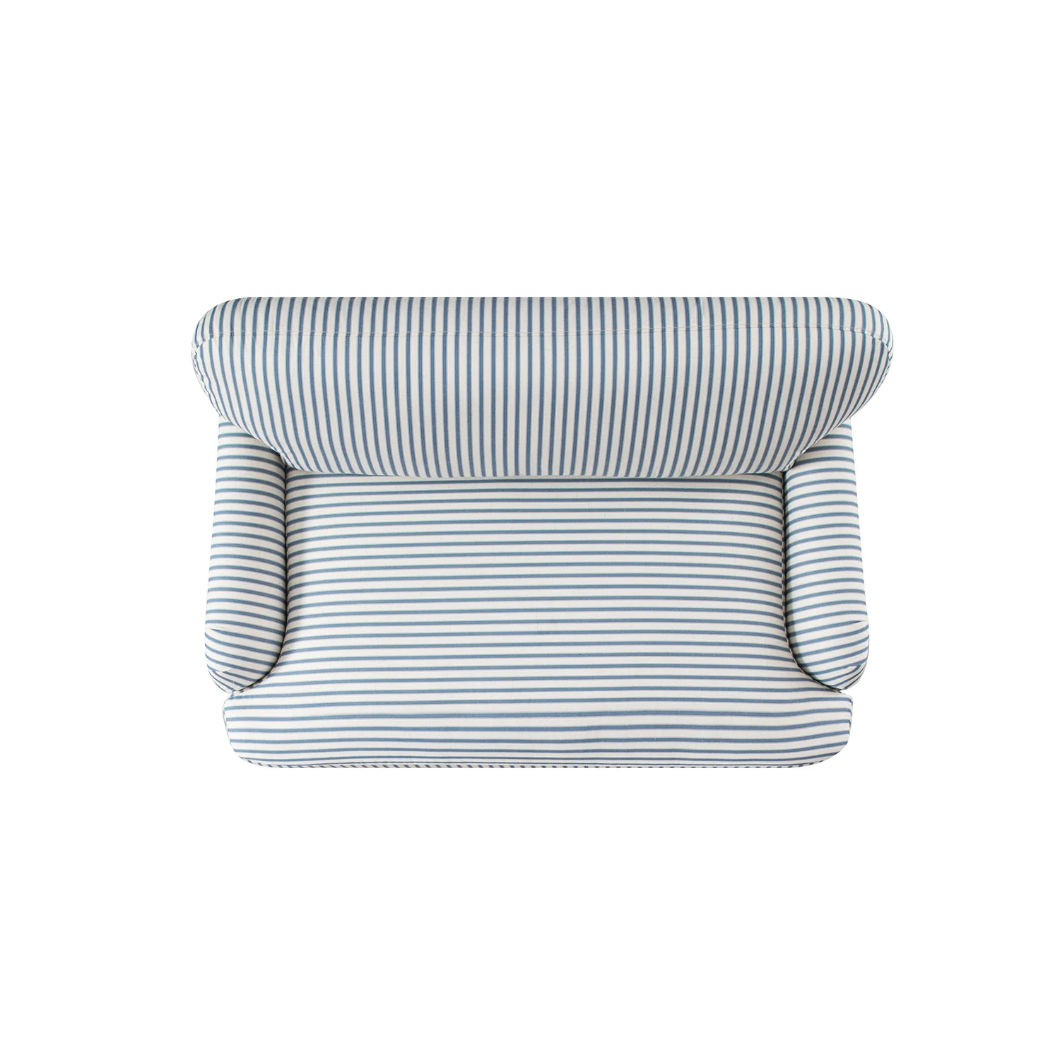 Daphnis Blue Striped Linen Blend Fabric Sofa Bed, Loveseat - Image 18