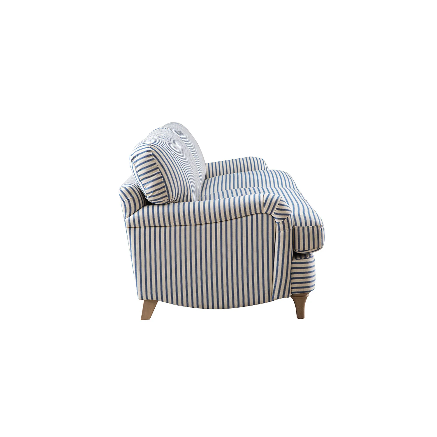 Daphnis Blue Striped Linen Blend Sofa, 3-Seater - Image 11