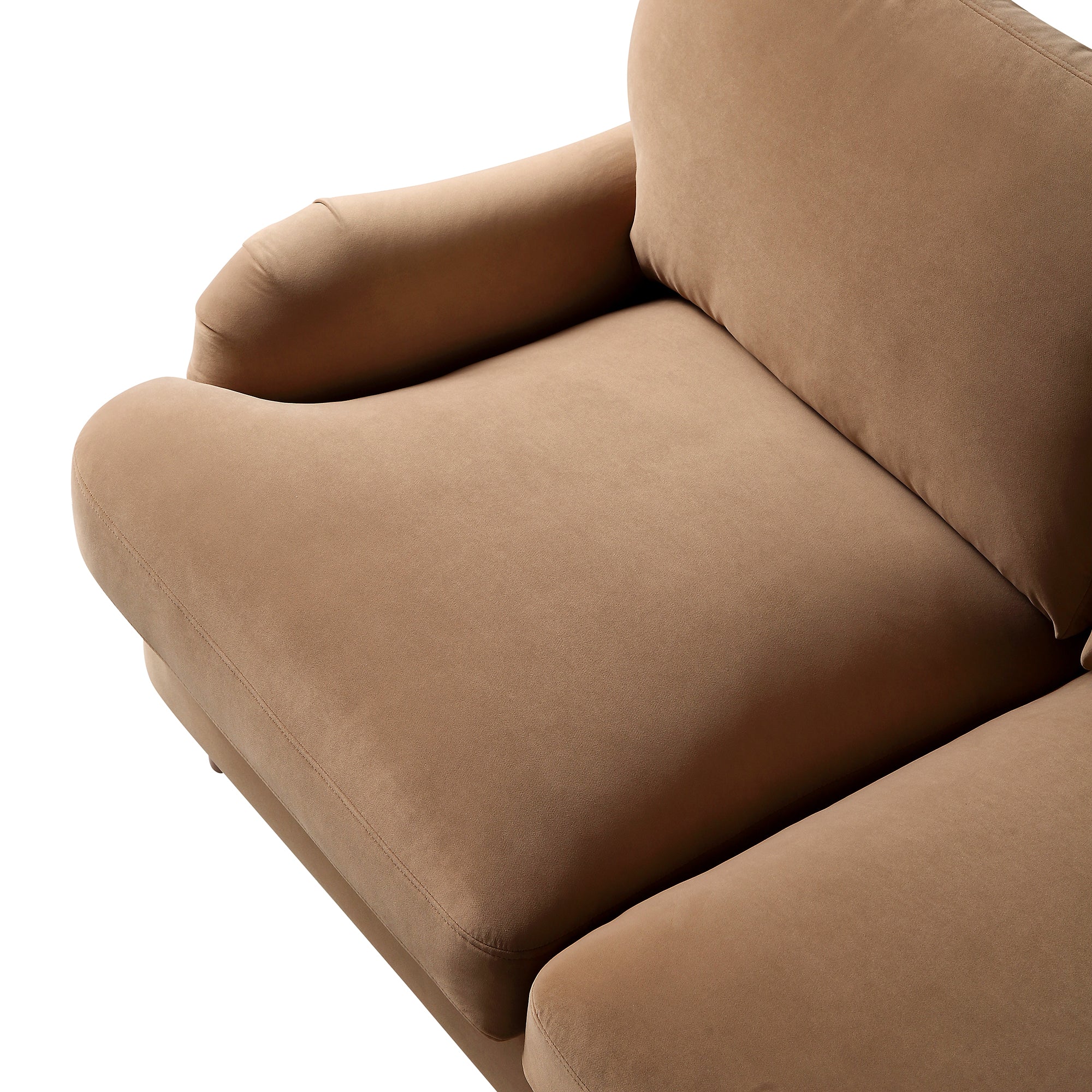 Daphnis Camel Velvet Sofa, 2-Seater - Image 10