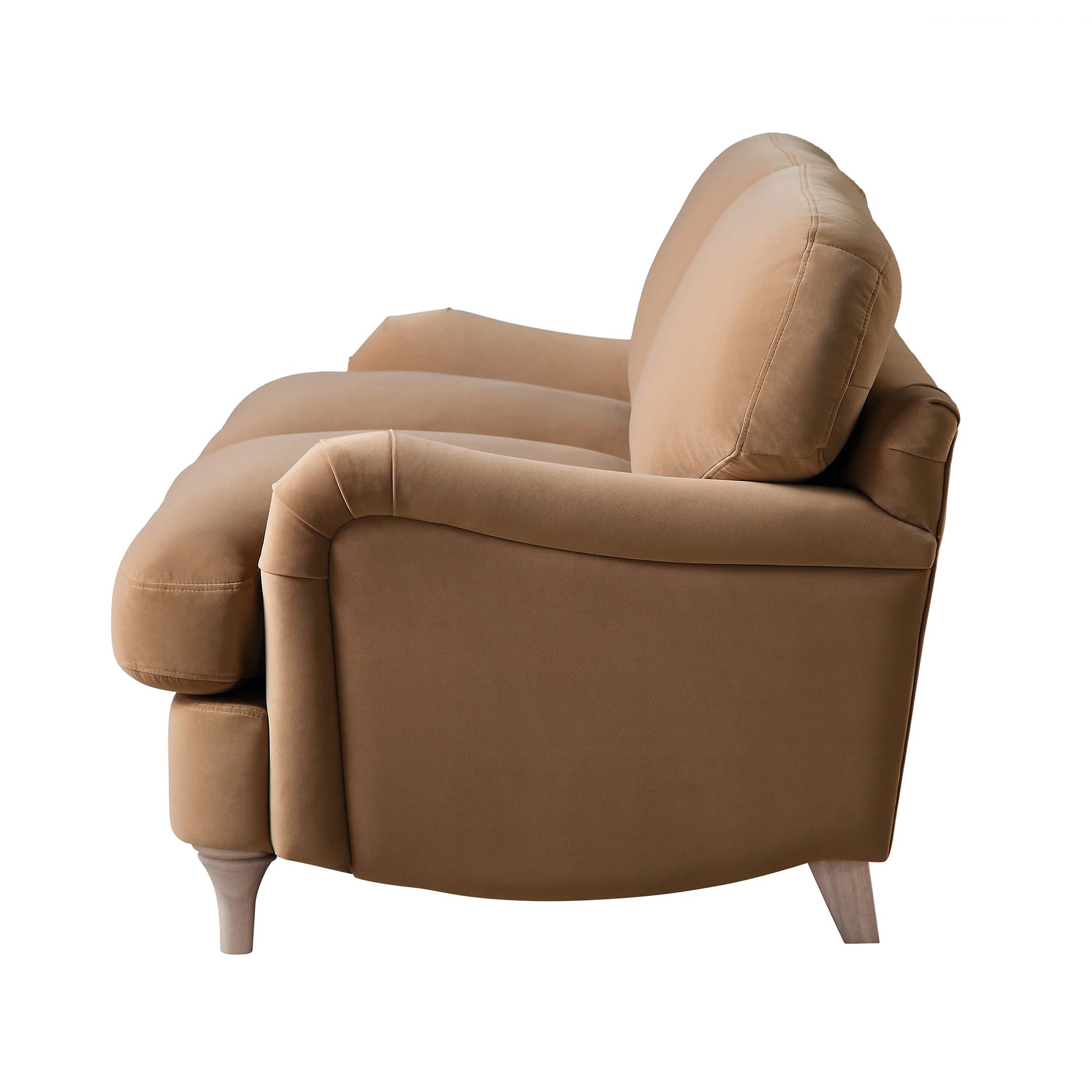 Daphnis Camel Velvet Sofa, 2-Seater - Image 8