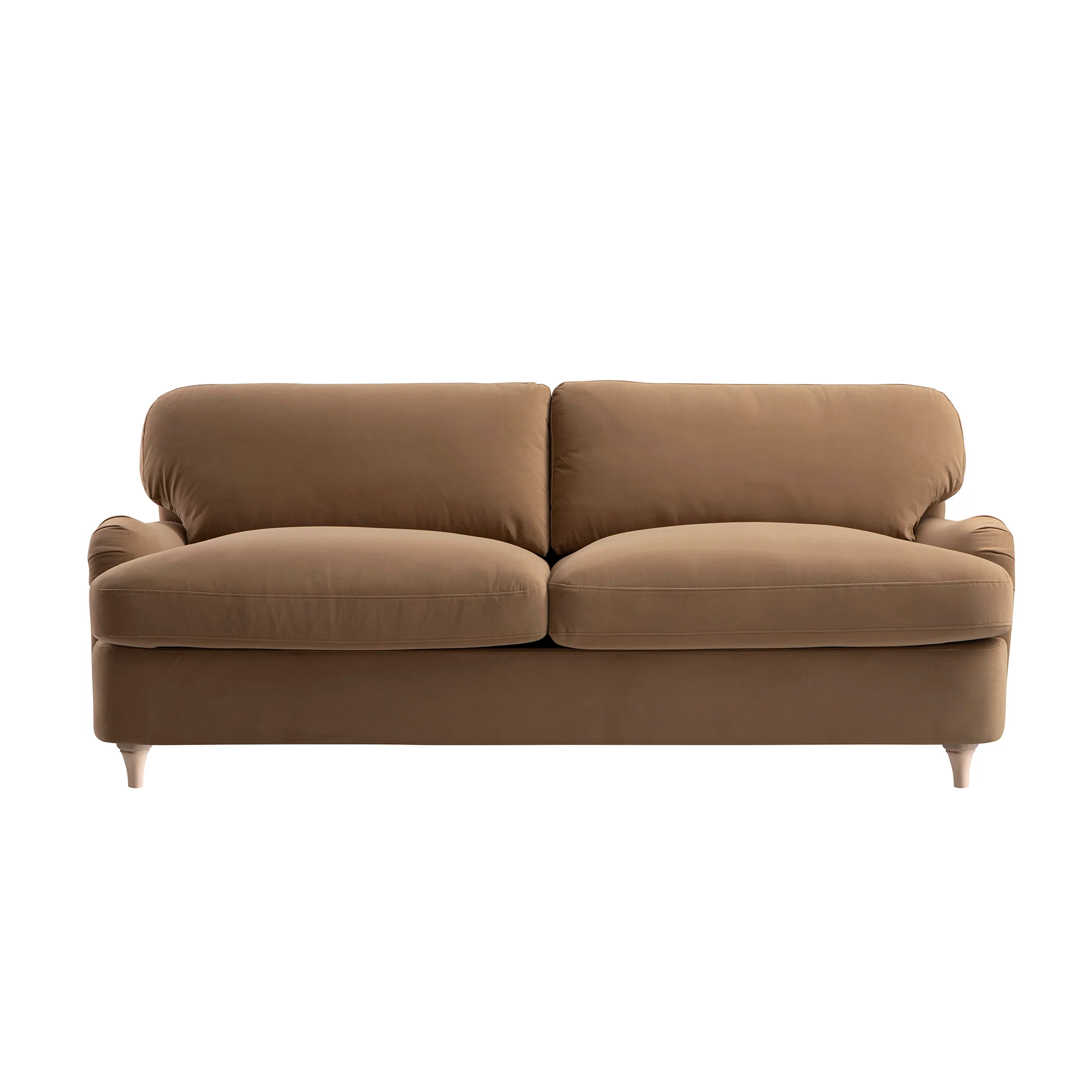Daphnis Camel Velvet Sofa Bed, Large 3-Seater - Image 12
