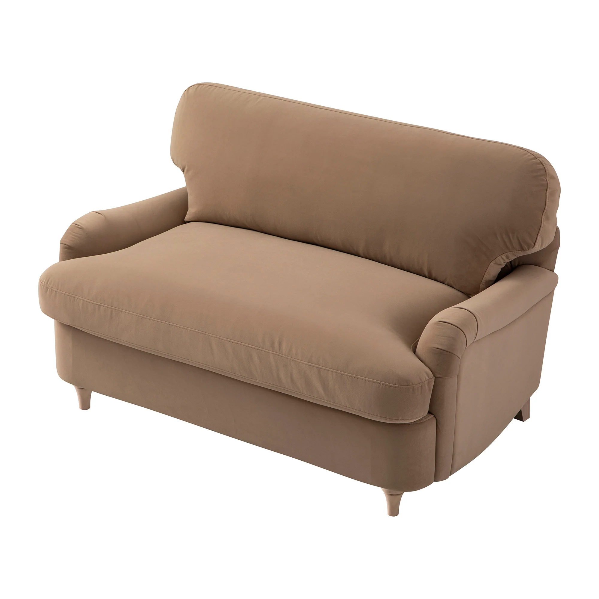 Daphnis Camel Velvet Sofa Bed, Loveseat - Image 15