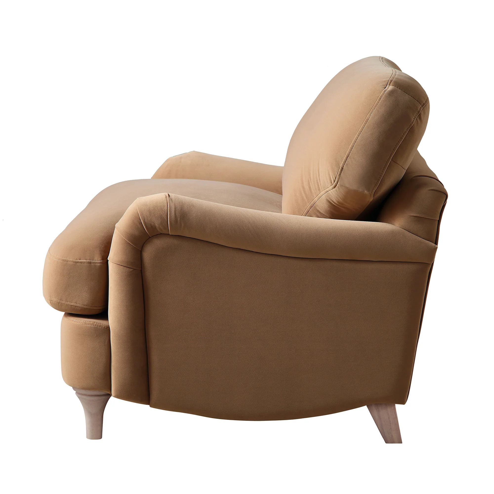 Daphnis Camel Velvet Sofa, Loveseat - Image 7