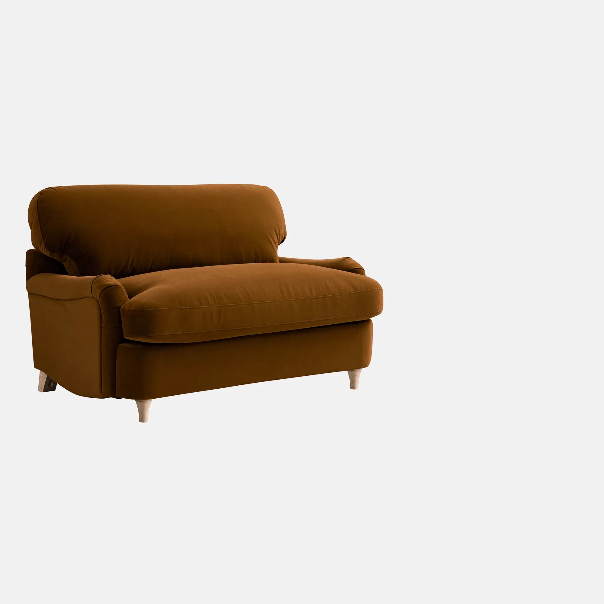 Daphnis Cinnamon Velvet Sofa Bed, Loveseat - Image 10