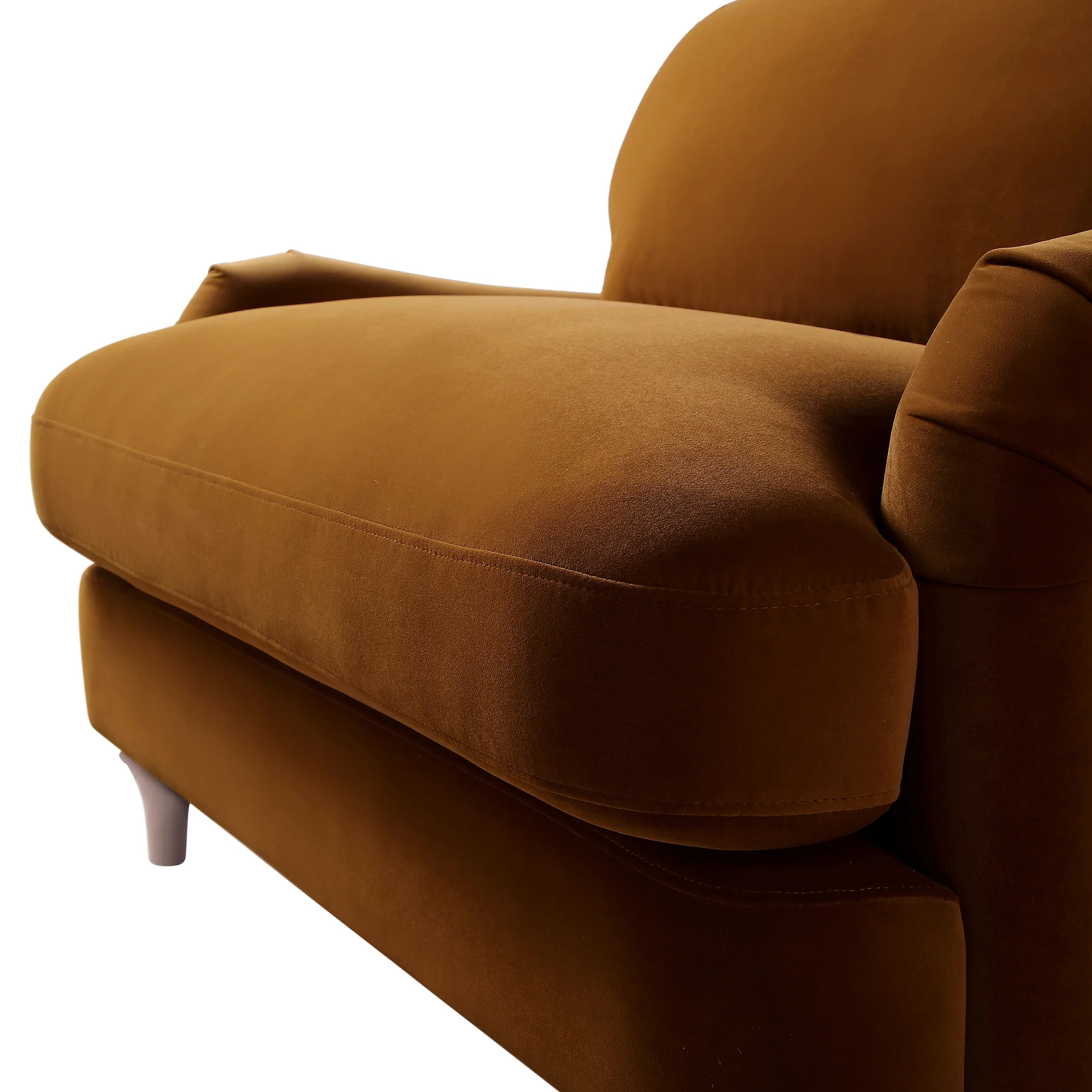 Daphnis Cinnamon Velvet Sofa, Loveseat - Image 11