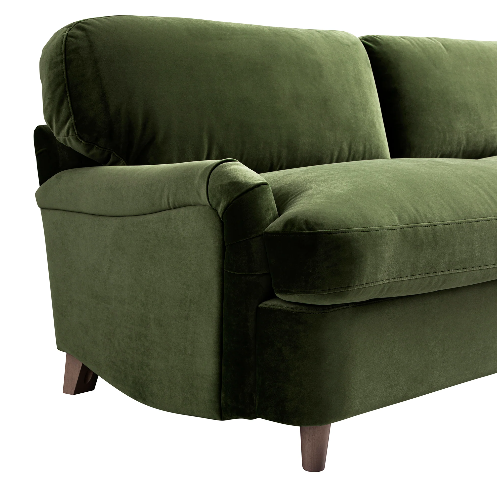 Daphnis Fern Green Velvet Sofa Bed, Large 3-Seater - Image 17