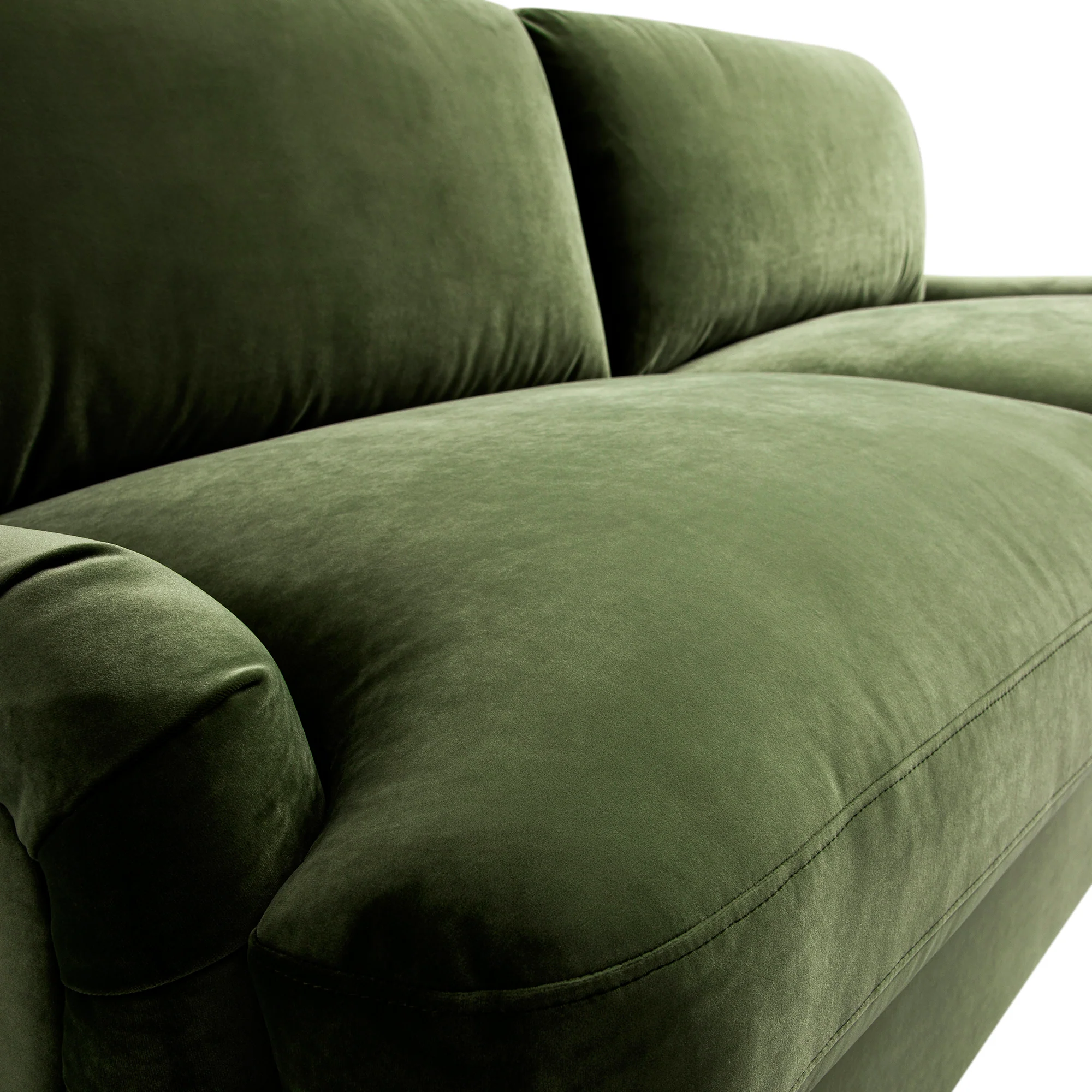Daphnis Fern Green Velvet Sofa Bed, Large 3-Seater - Image 18