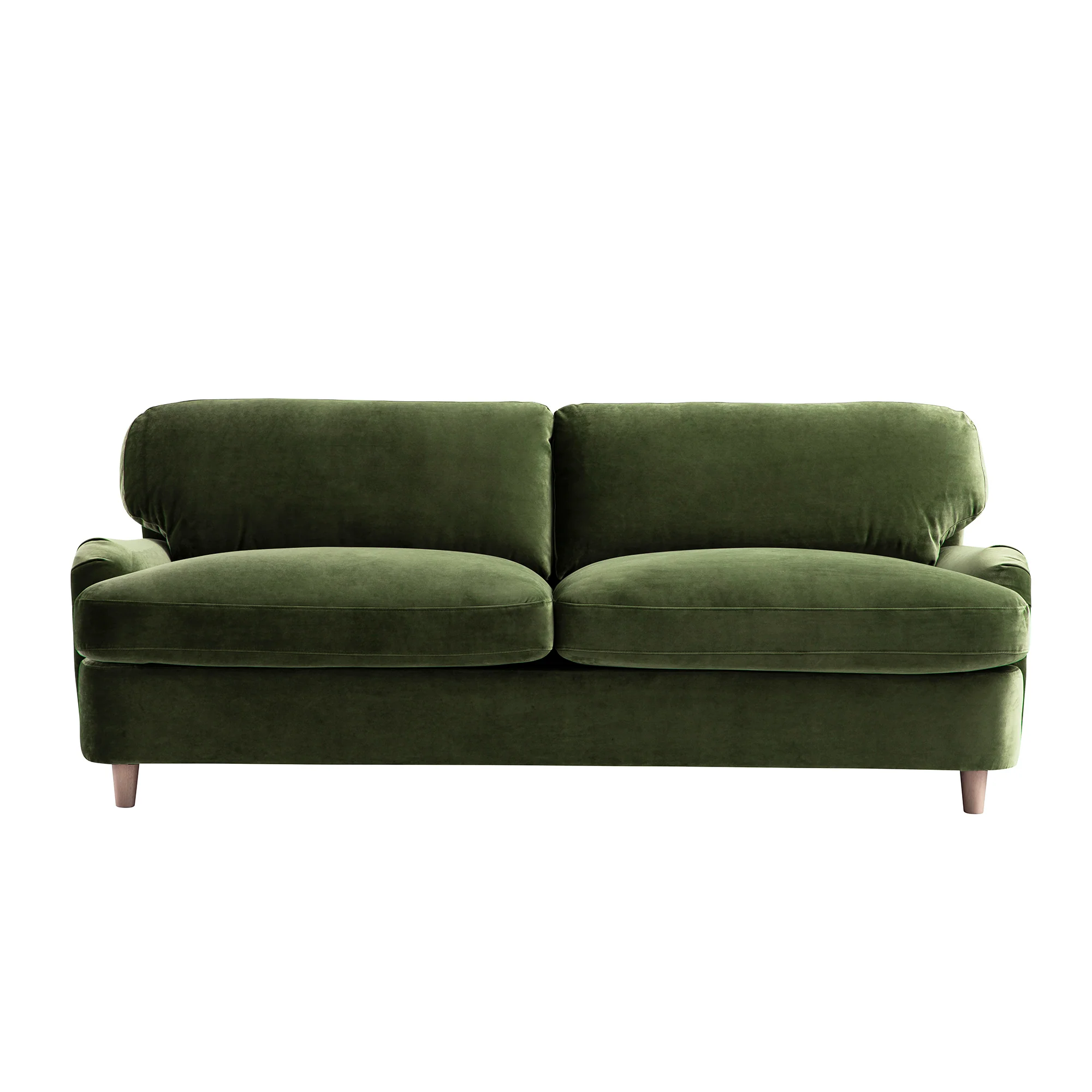 Daphnis Fern Green Velvet Sofa Bed, Large 3-Seater - Image 9