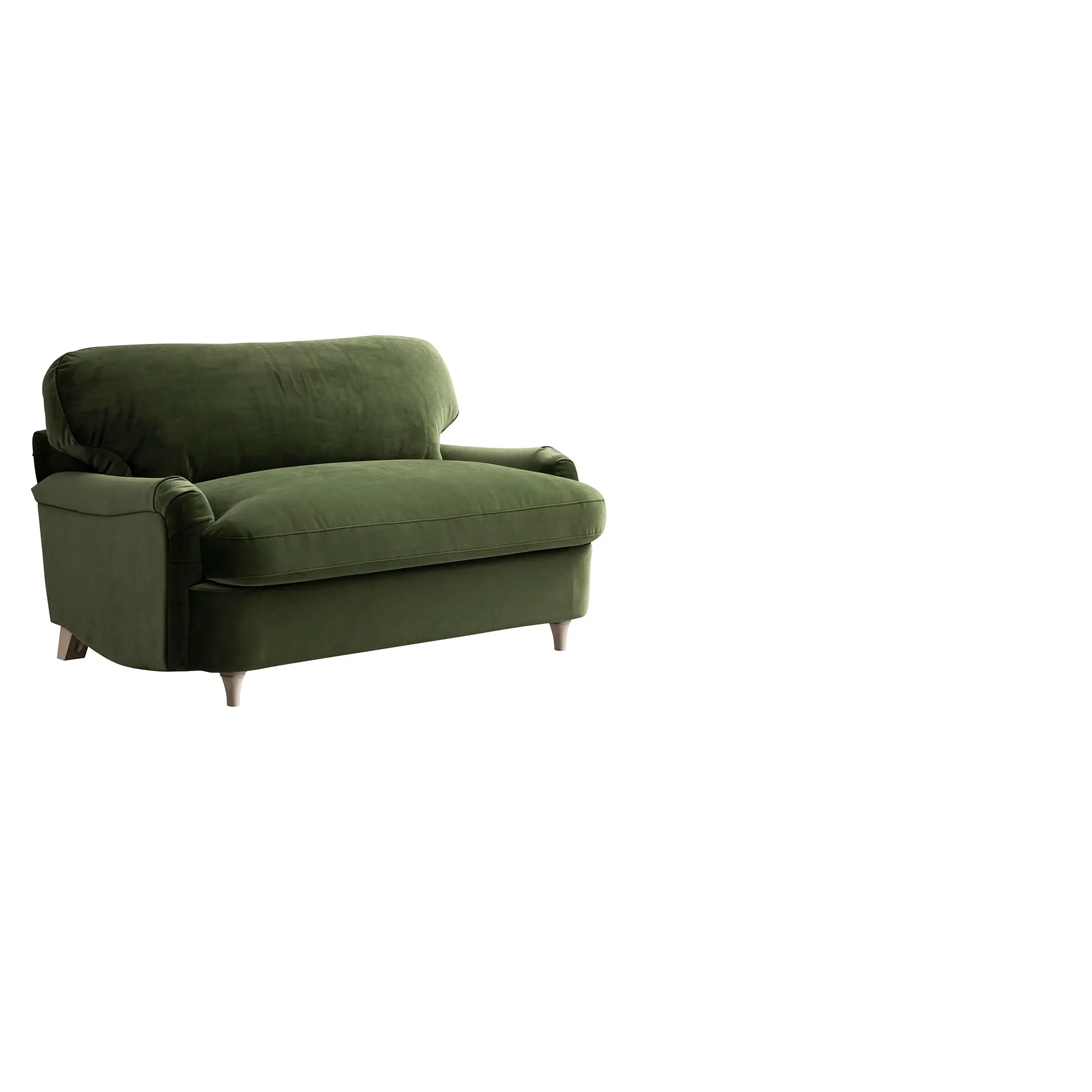 Daphnis Fern Green Velvet Sofa Bed, Loveseat - Image 11