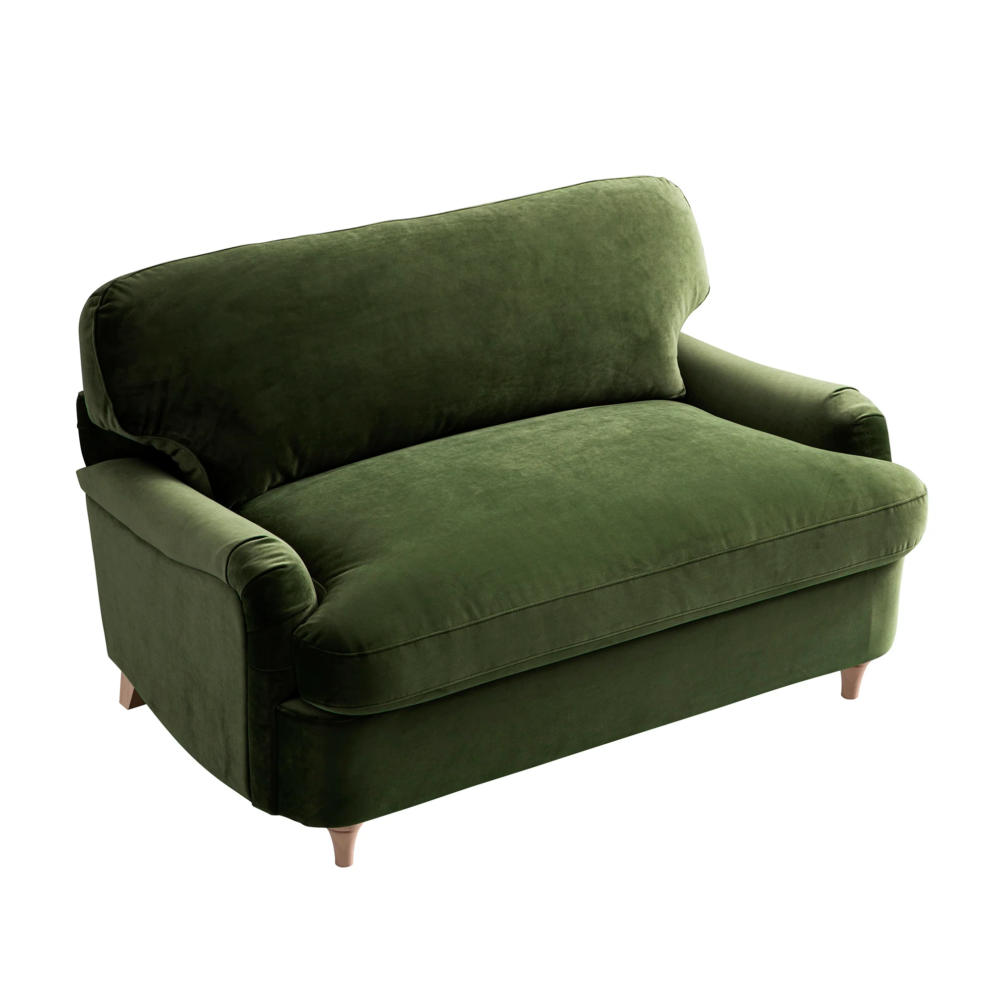 Daphnis Fern Green Velvet Sofa Bed, Loveseat - Image 13