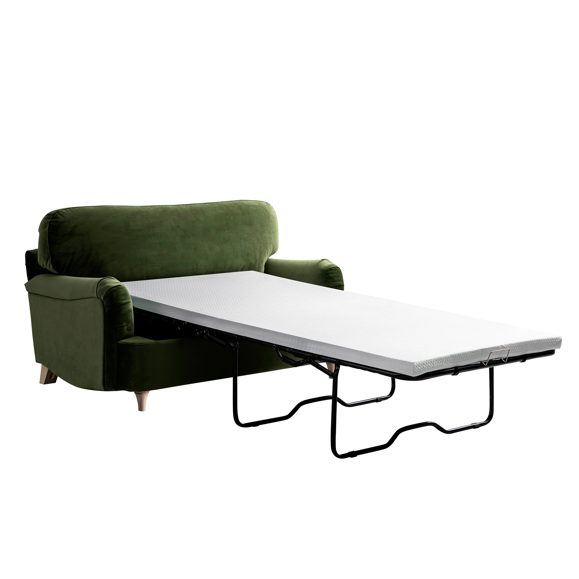 Daphnis Fern Green Velvet Sofa Bed, Loveseat - Image 9