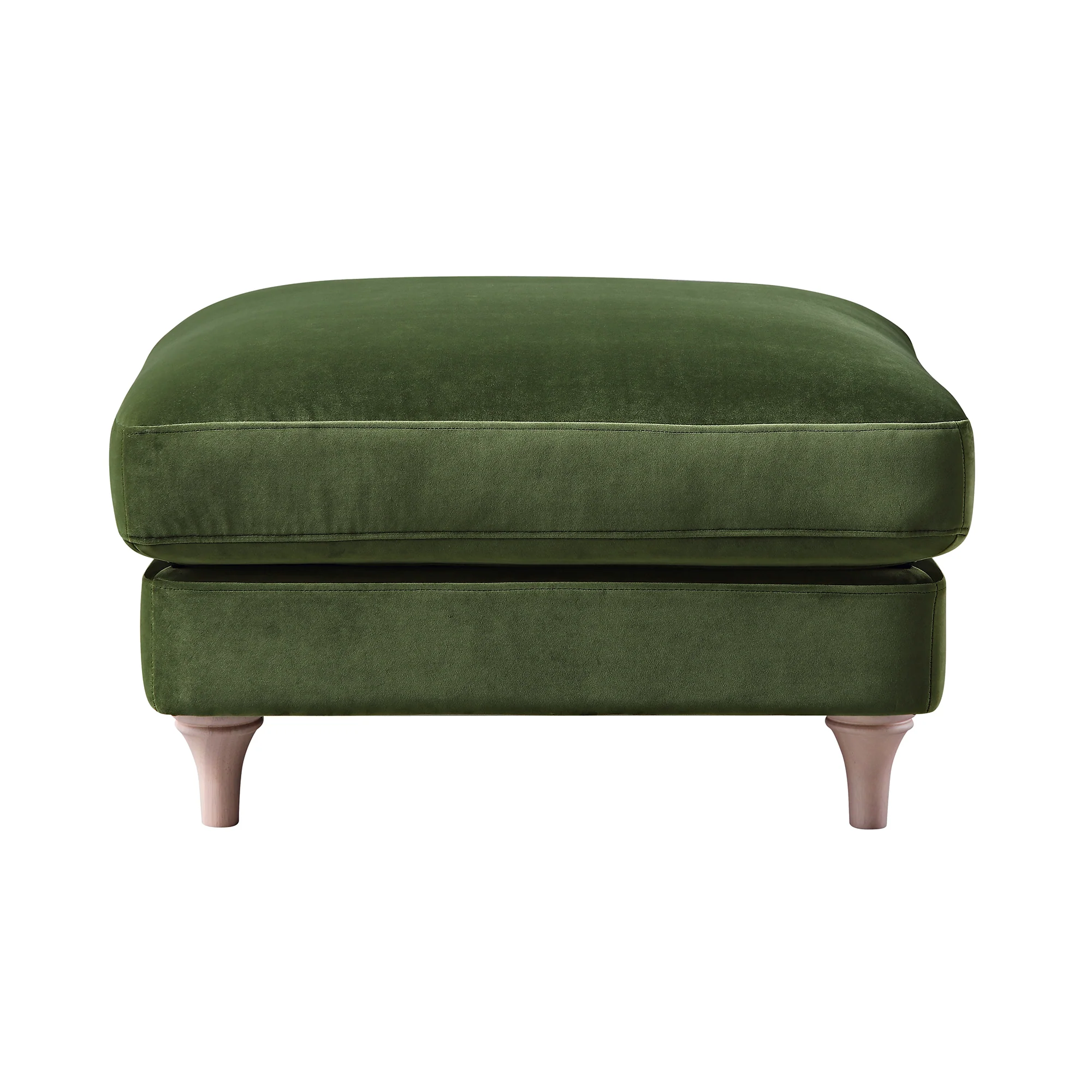 Daphnis Fern Green Velvet Sofa, Footstool - Image 5