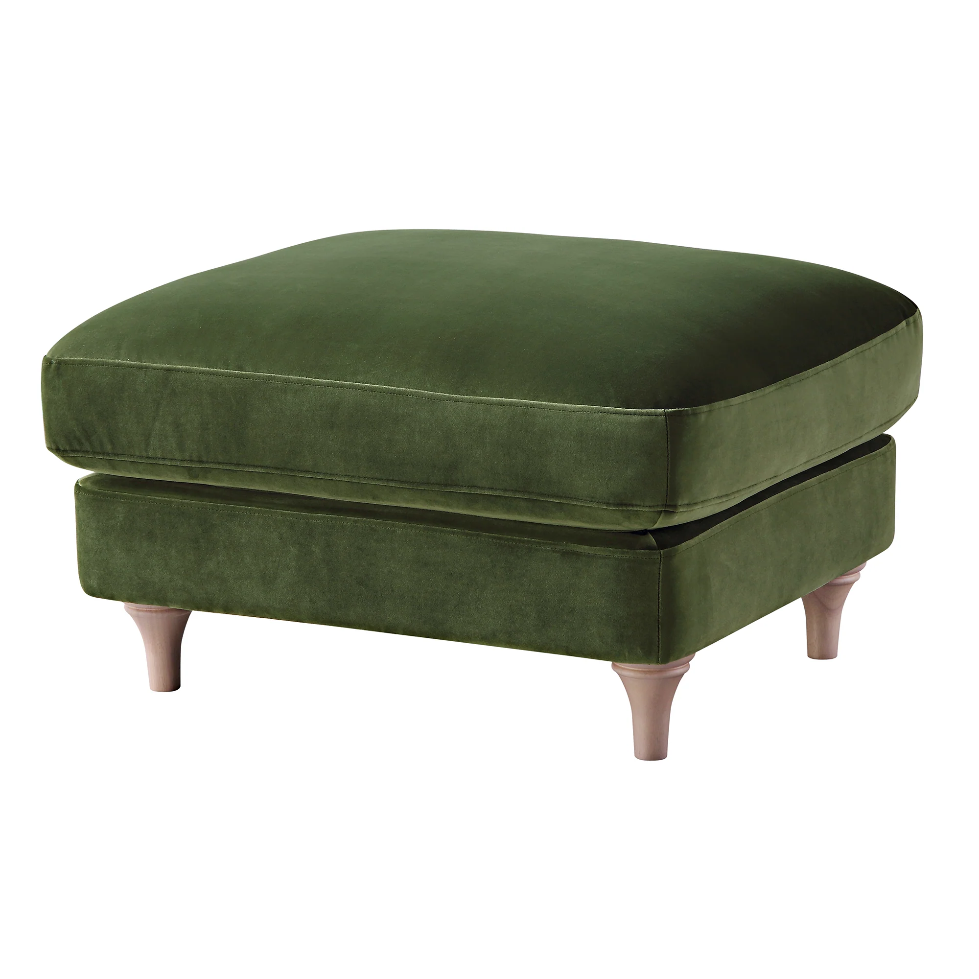 Daphnis Fern Green Velvet Sofa, Footstool - Image 6
