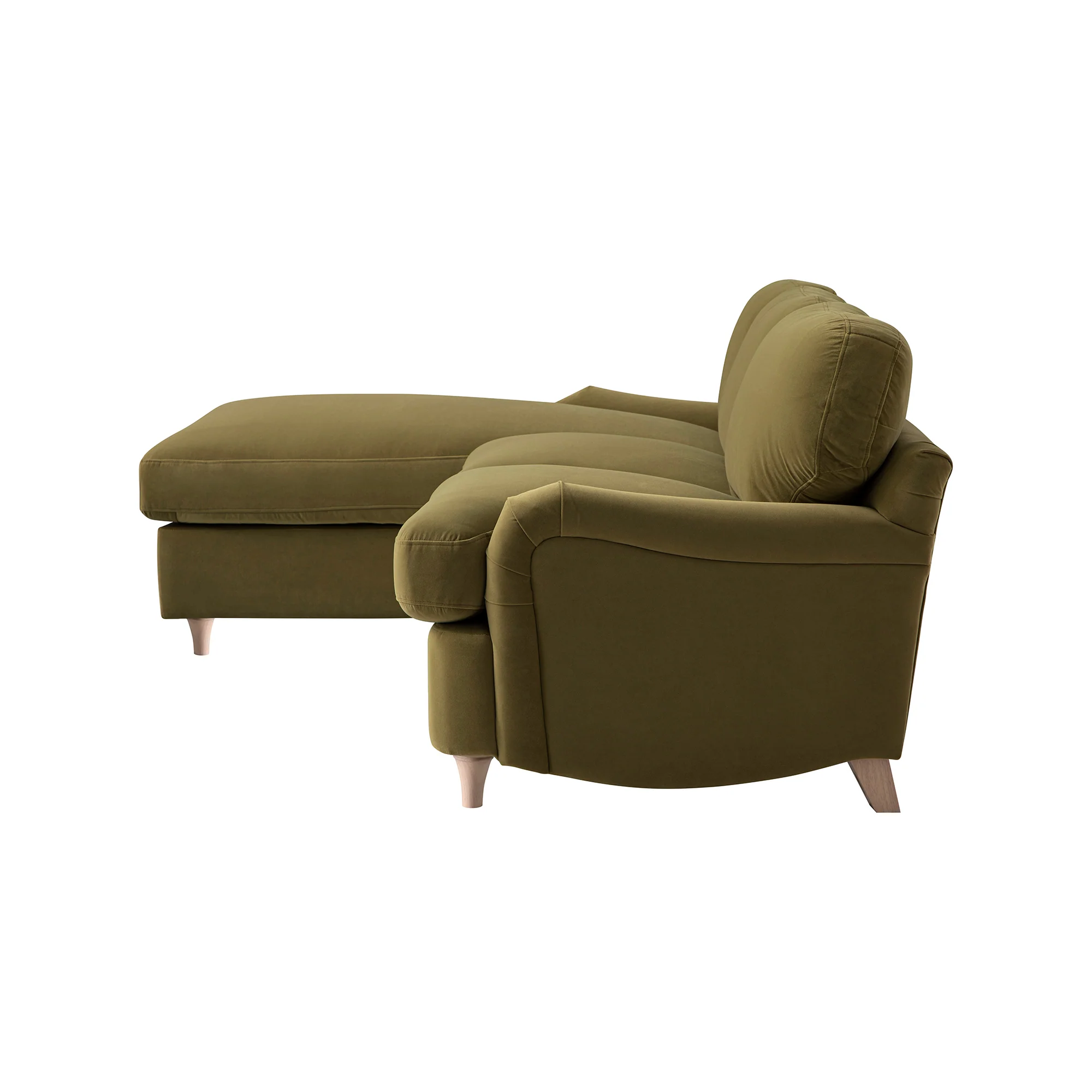 Daphnis Fudge Velvet Sofa Bed, Grande Chaise Left Hand Facing - Image 16
