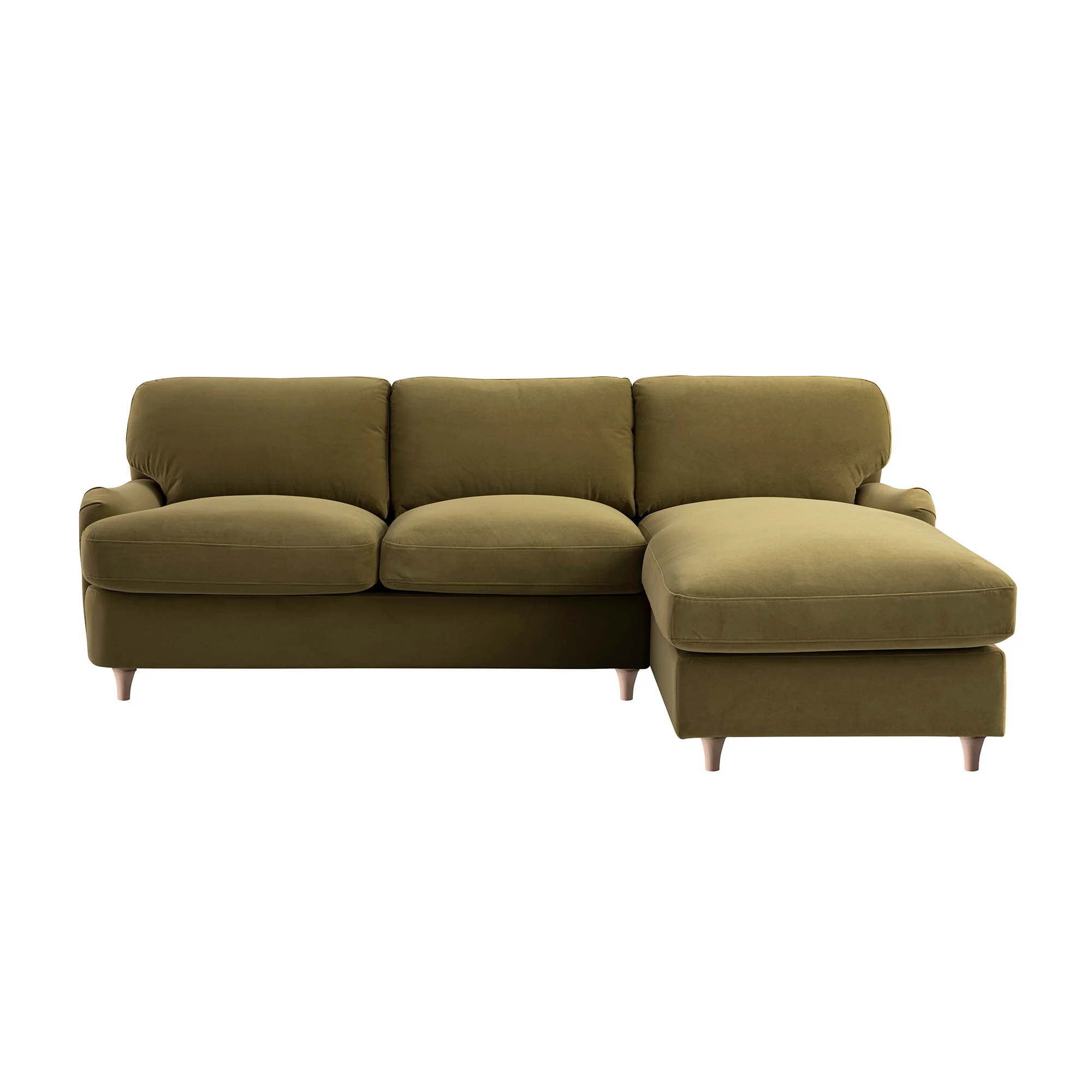 Daphnis Fudge Velvet Sofa Bed, Grande Chaise Right Hand Facing - Image 14