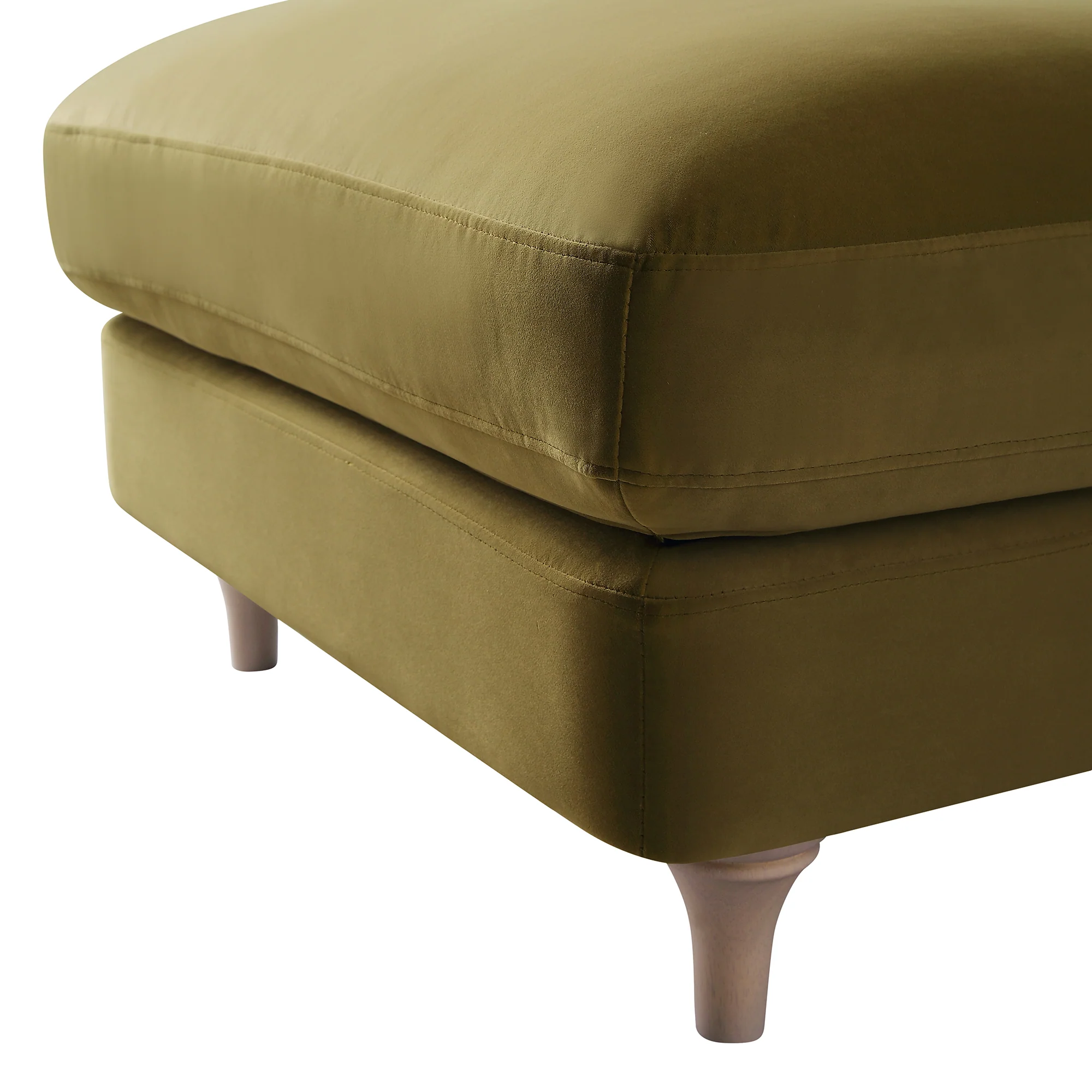 Daphnis Fudge Velvet Sofa, Footstool - Image 10