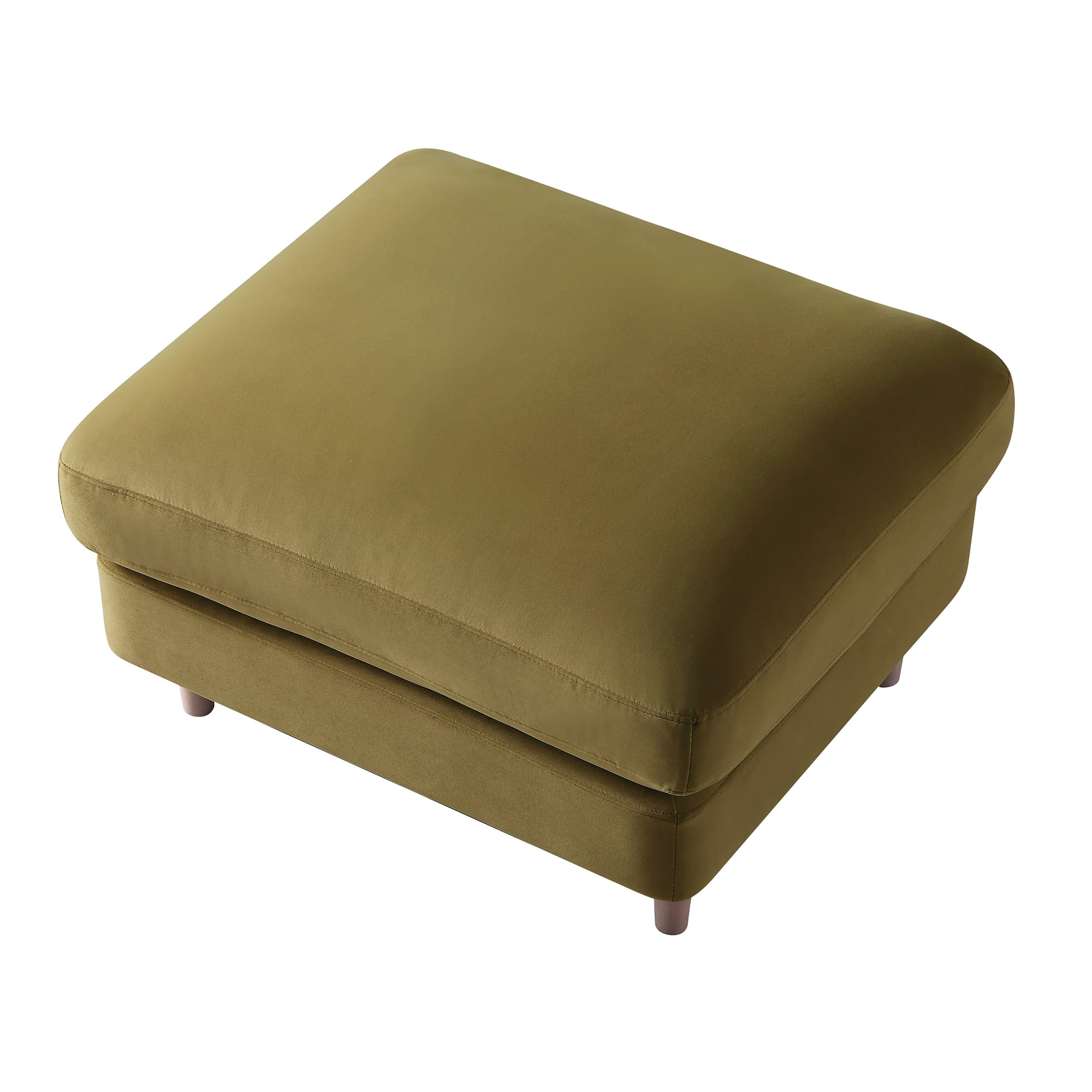 Daphnis Fudge Velvet Sofa, Footstool - Image 8