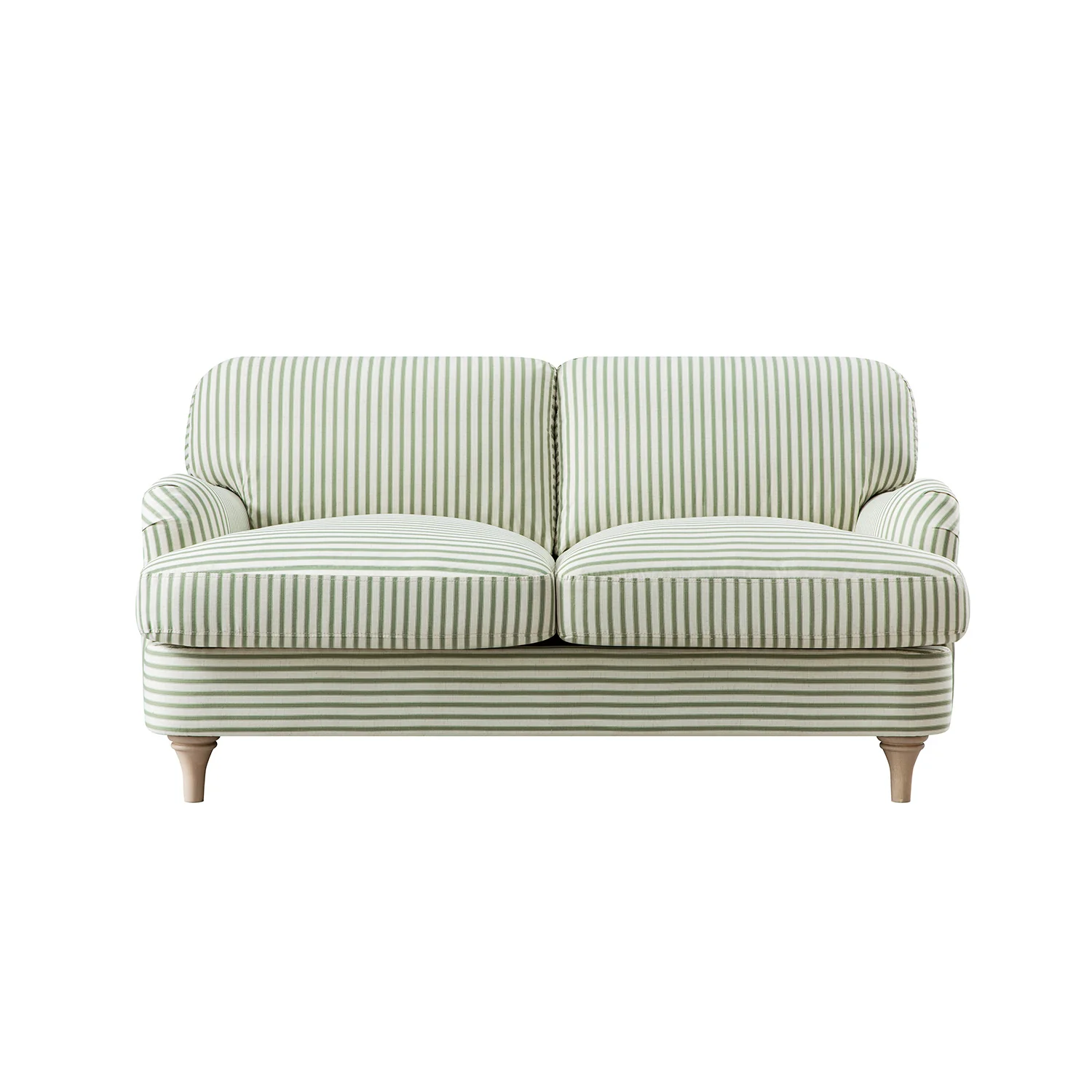Daphnis Green Striped Linen Blend Sofa, 2-Seater - Image 6