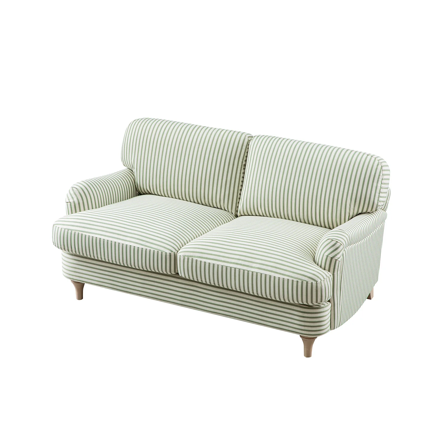 Daphnis Green Striped Linen Blend Sofa, 2-Seater - Image 9