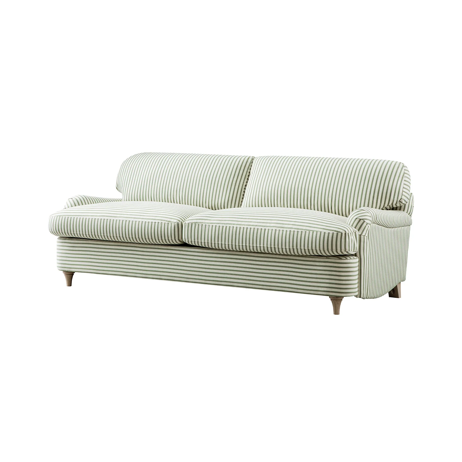 Daphnis Green Striped Linen Blend Sofa Bed, Large 3-Seater - Image 15