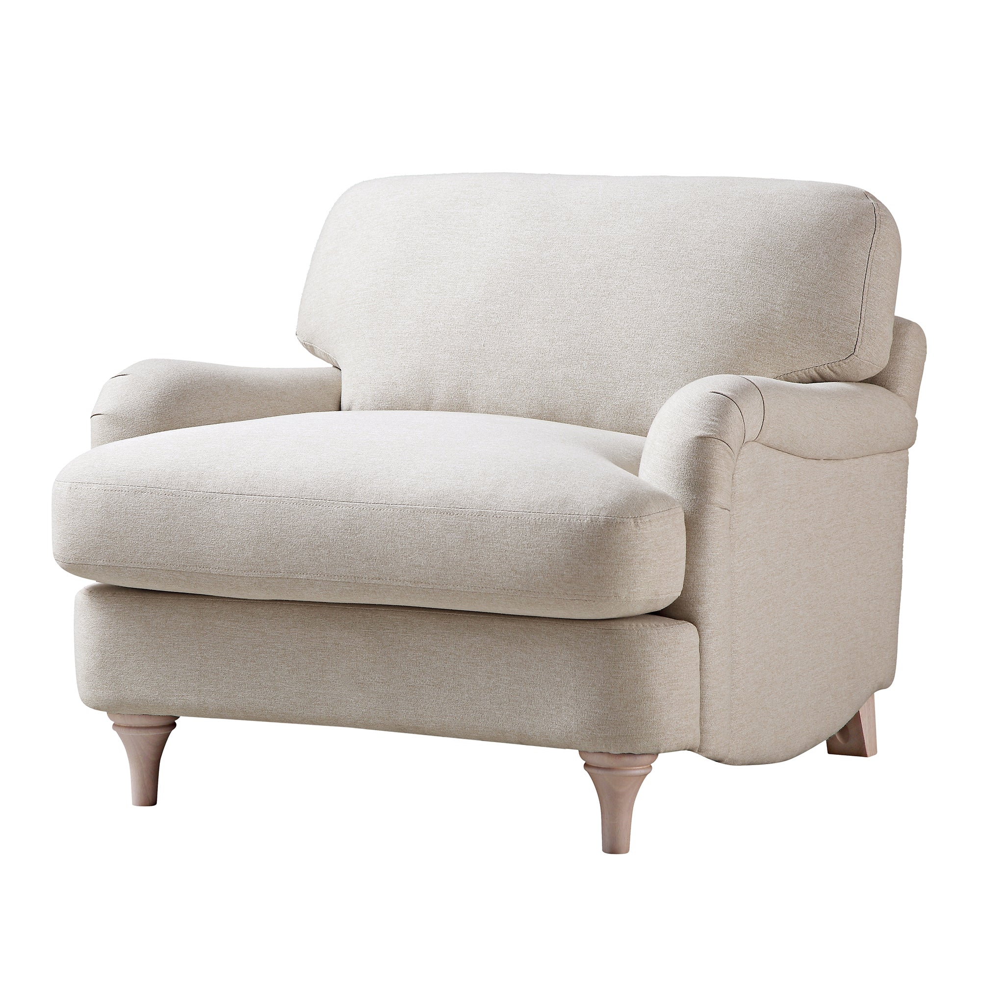 Daphnis Oatmeal Fabric Sofa, 1-Seater - Image 6