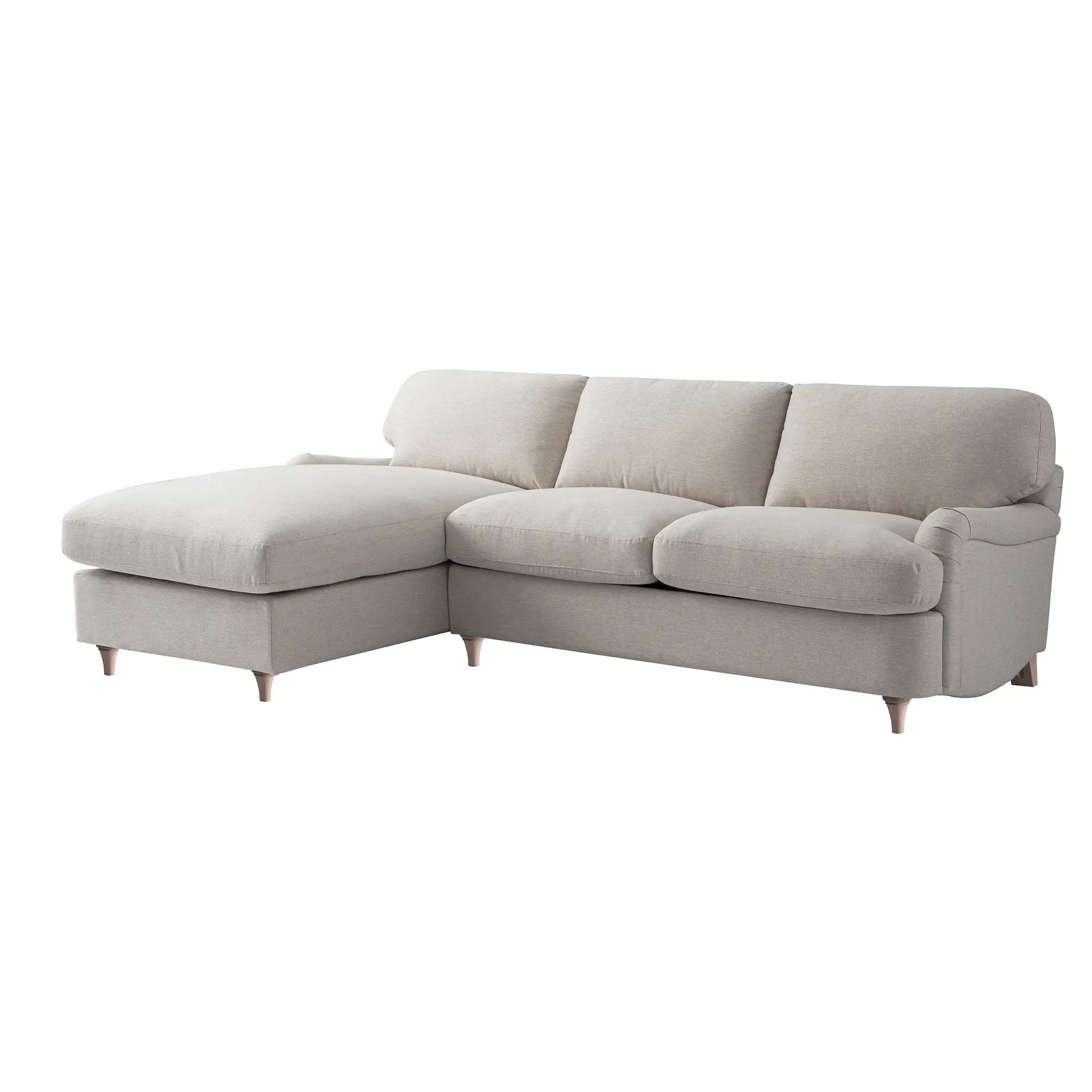 Daphnis Oatmeal Fabric Sofa Bed, Grande Chaise Left Hand Facing - Image 8