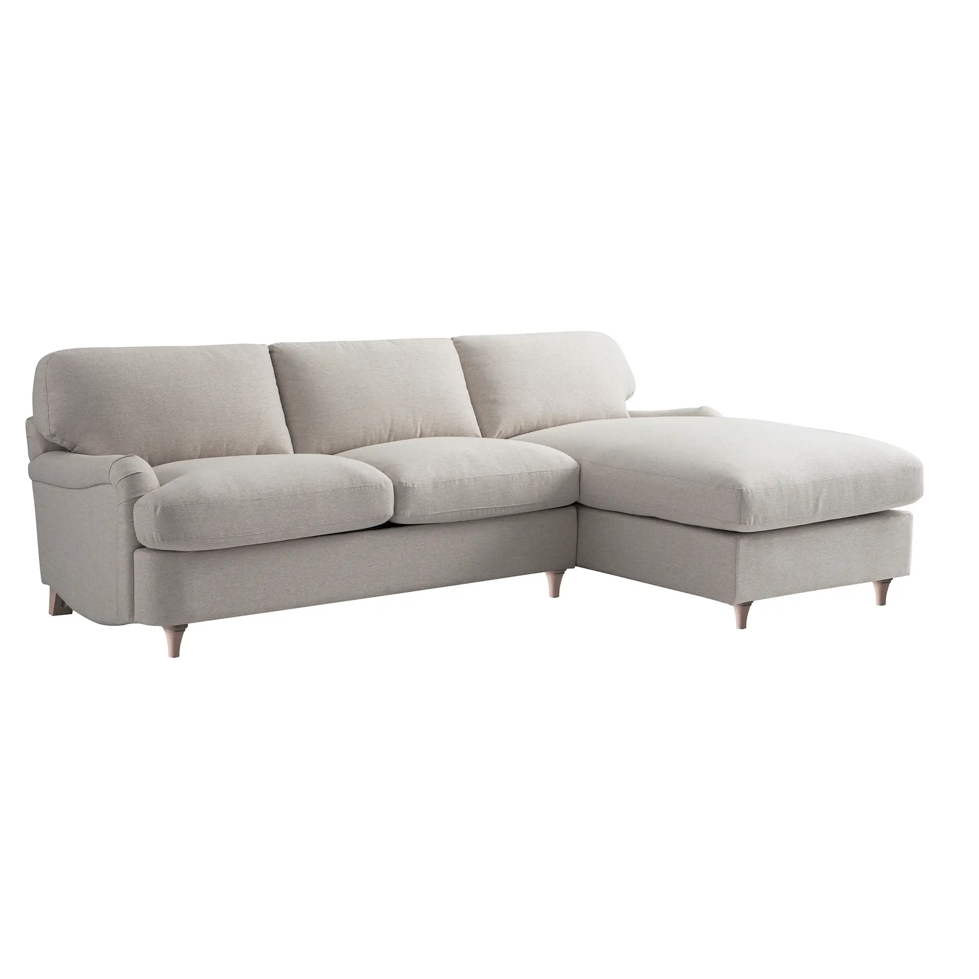 Daphnis Oatmeal Fabric Sofa Bed, Grande Chaise Right Hand Facing - Image 8