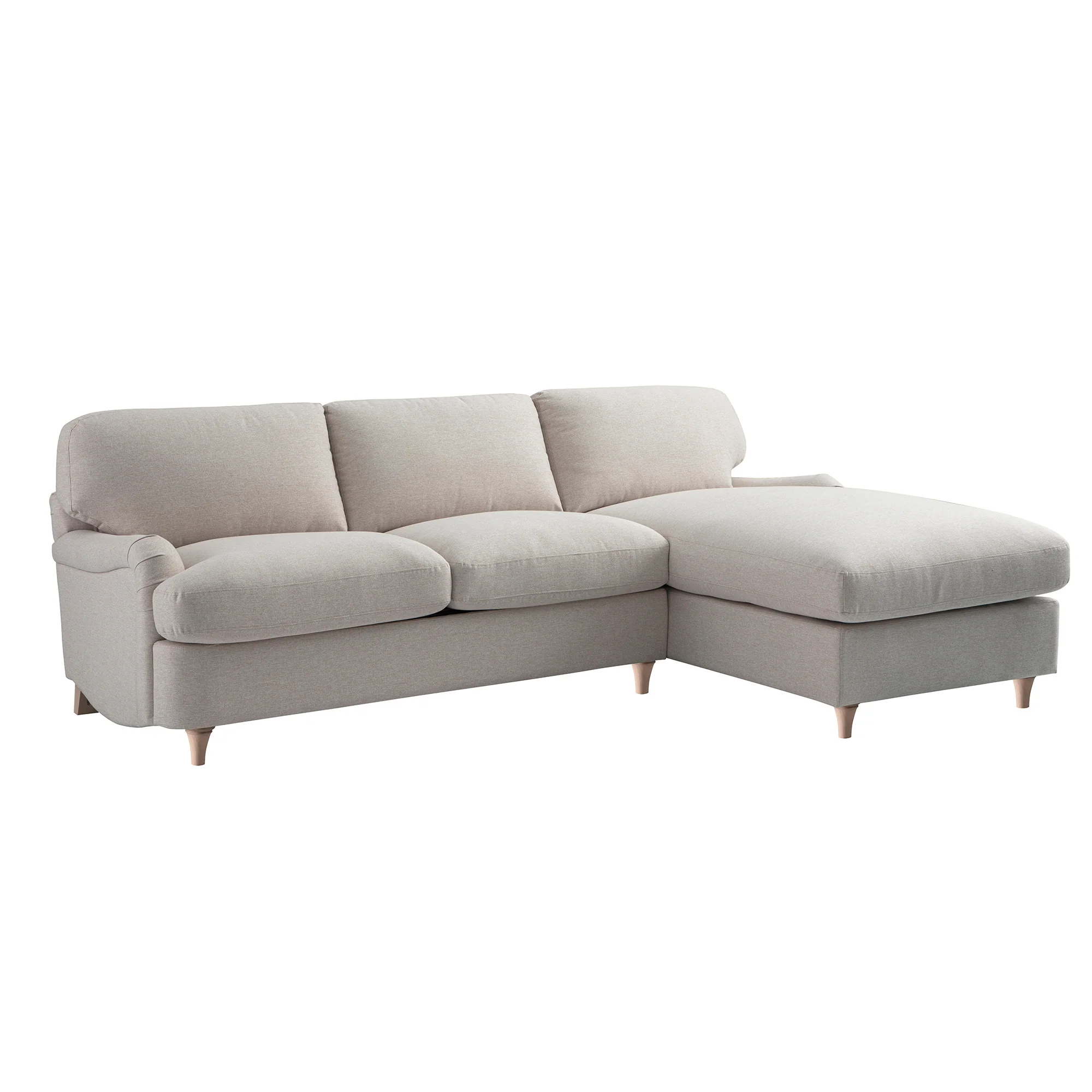Daphnis Oatmeal Fabric Sofa Bed, Grande Chaise Right Hand Facing - Image 9