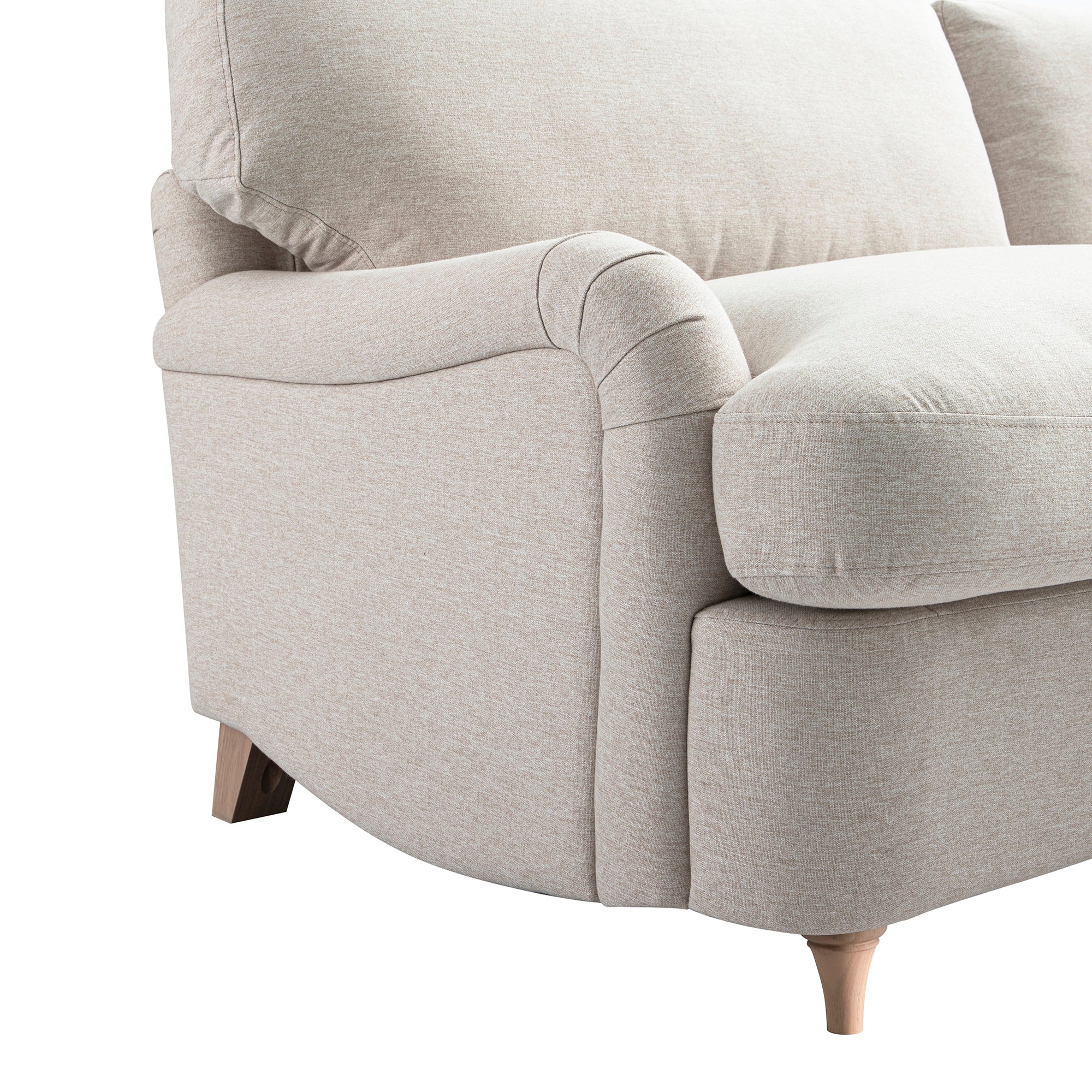 Daphnis Oatmeal Fabric Sofa Bed, Large 3-Seater - Image 18