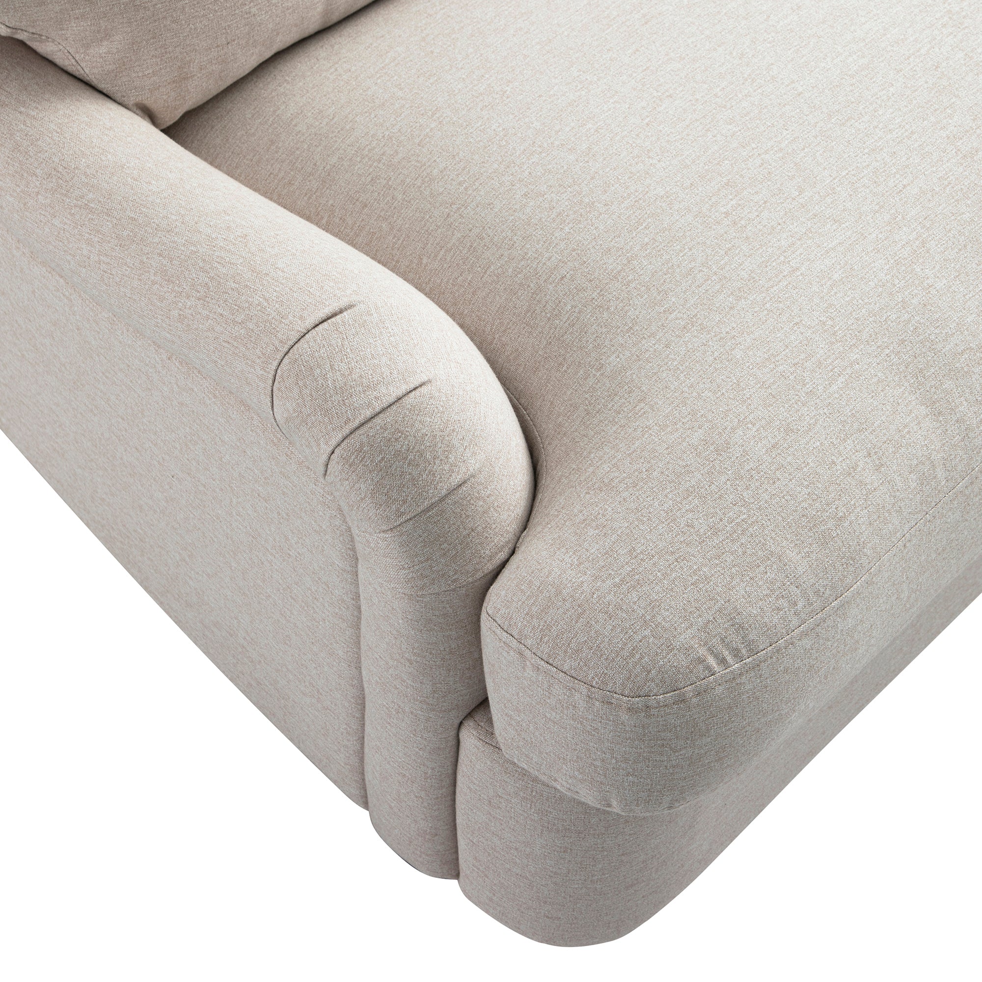 Daphnis Oatmeal Fabric Sofa Bed, Large 3-Seater - Image 20
