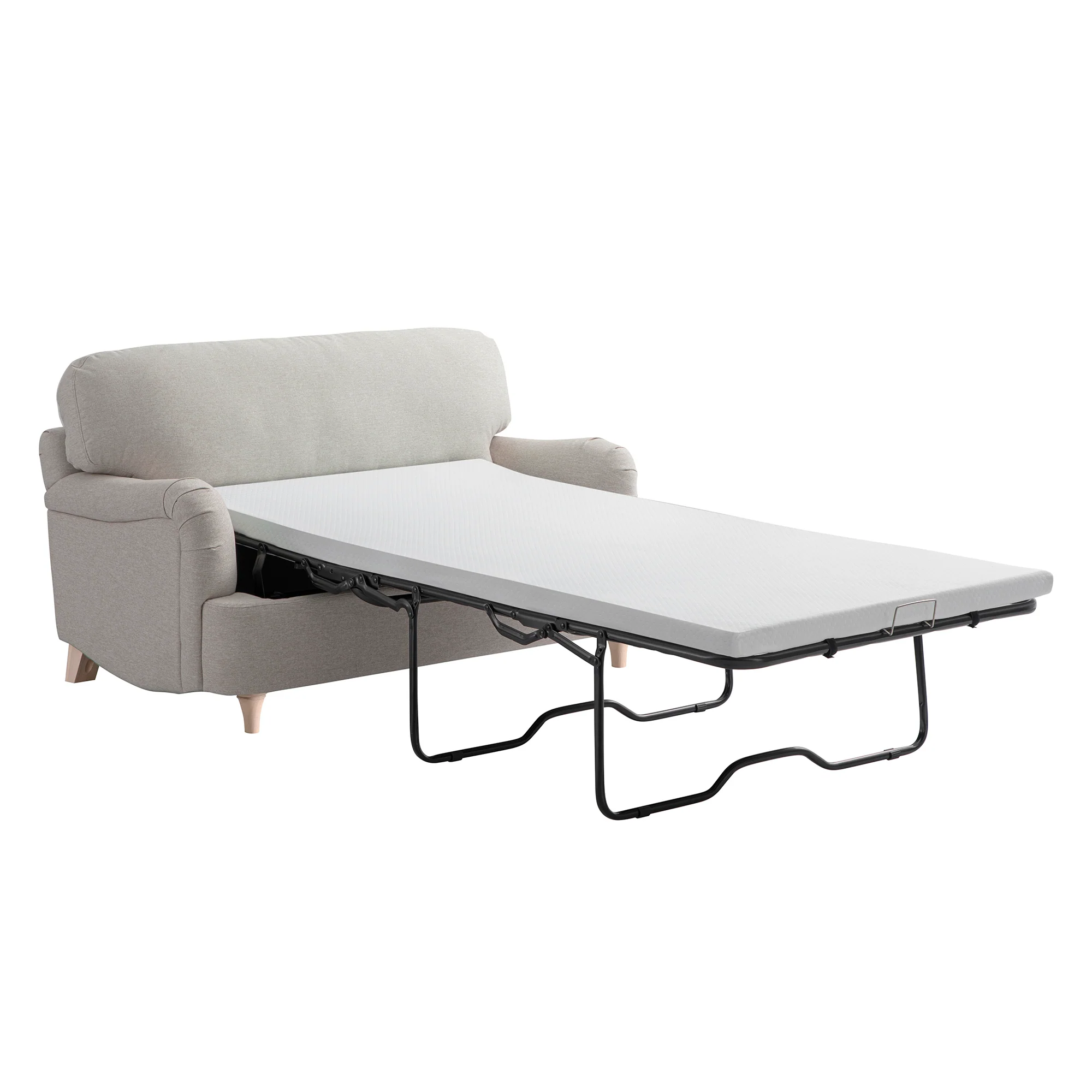 Daphnis Oatmeal Fabric Sofa Bed, Loveseat - Image 12