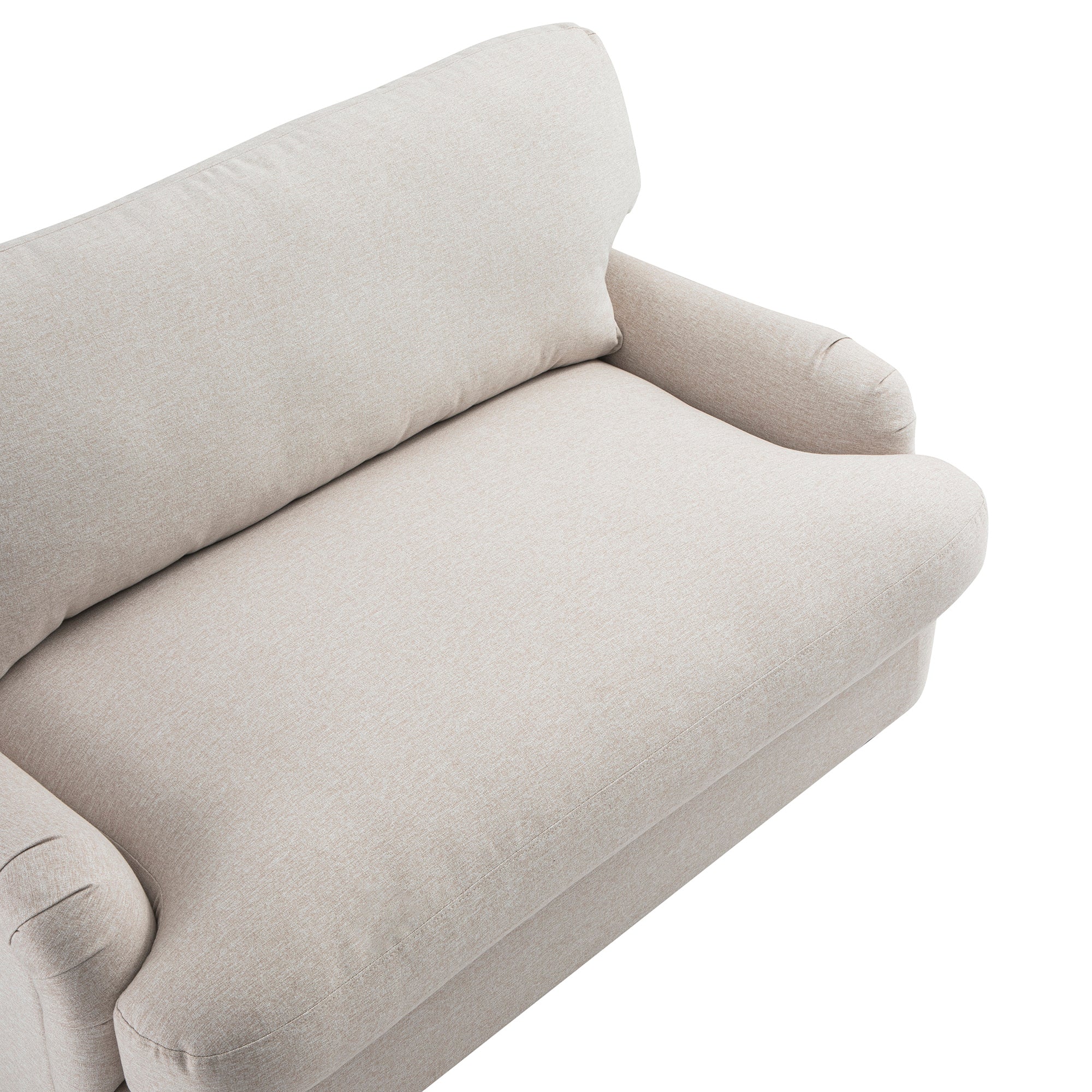 Daphnis Oatmeal Fabric Sofa Bed, Loveseat - Image 19