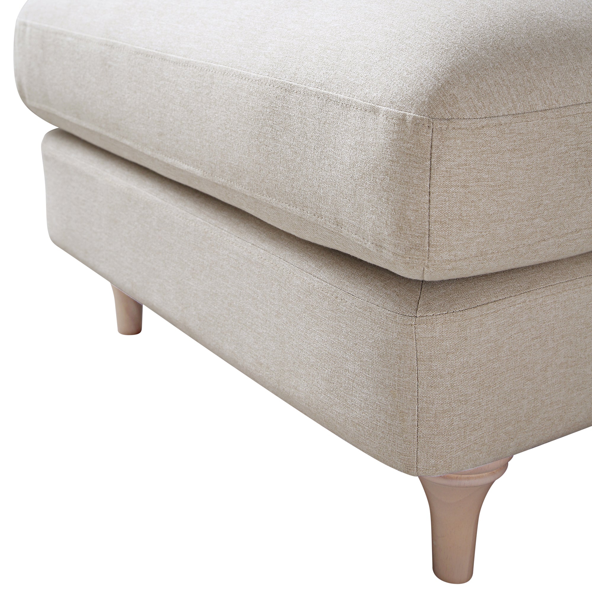 Daphnis Oatmeal Fabric Sofa, Footstool - Image 11
